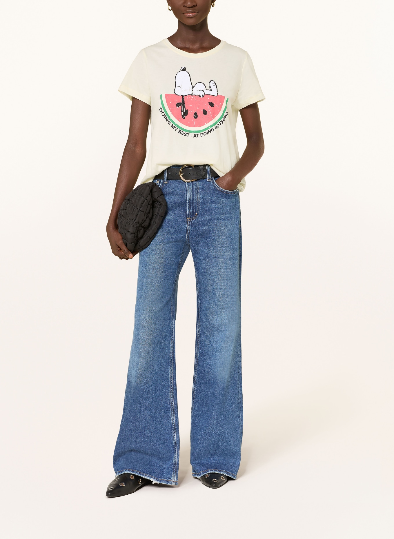 FrogBox T-Shirt SNOOPY DOING MY BEST: HELLGELB