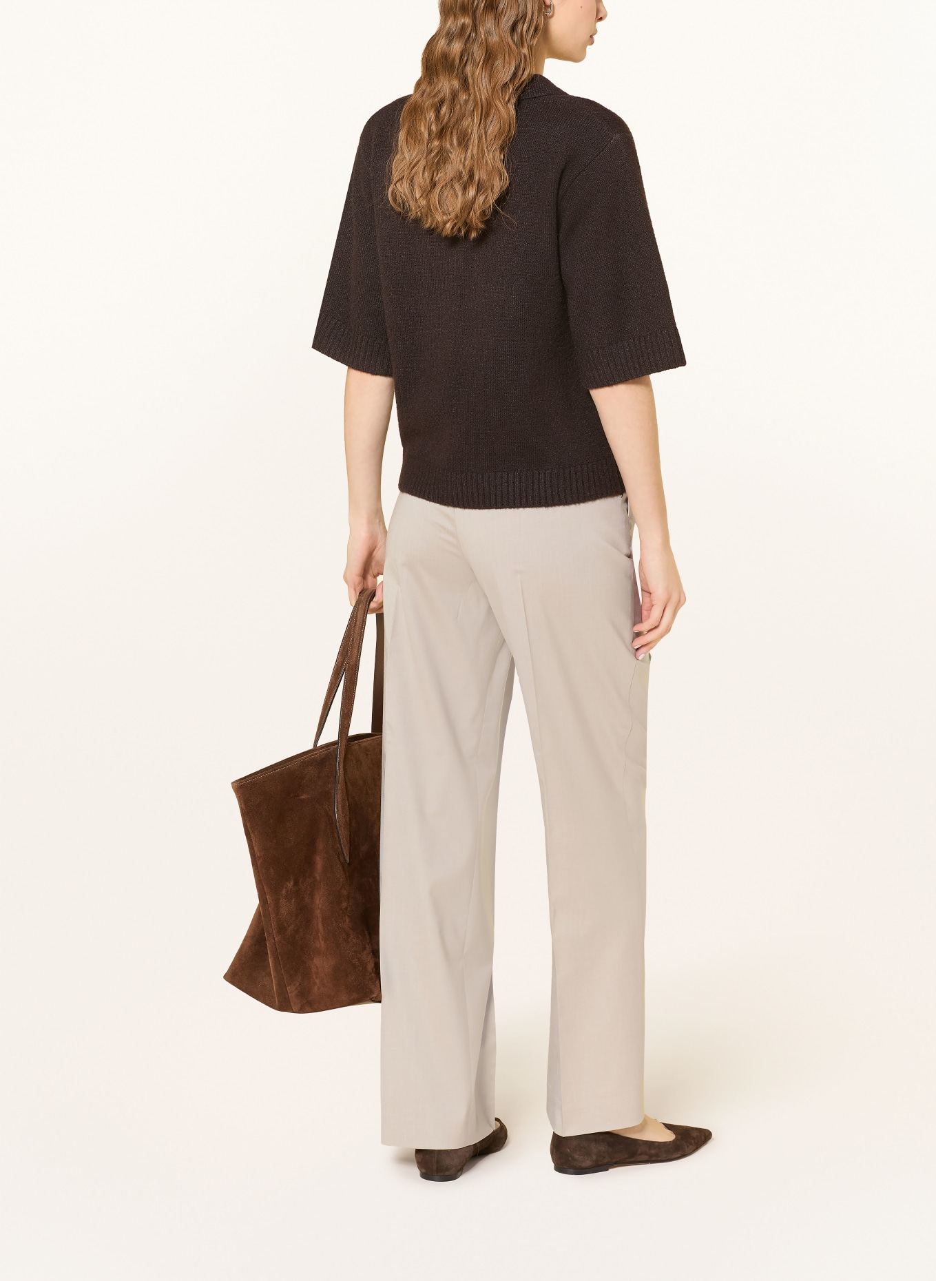 SELECTED Femme kalhoty Marlene: BÉŽOVÁ