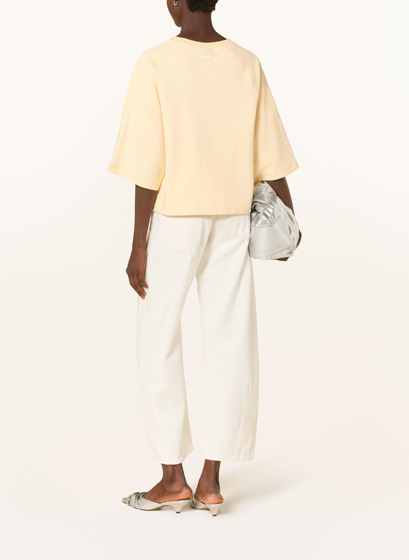 ELIAS RUMELIS REMI sweatshirt with 3/4 sleeves: LIGHT YELLOW