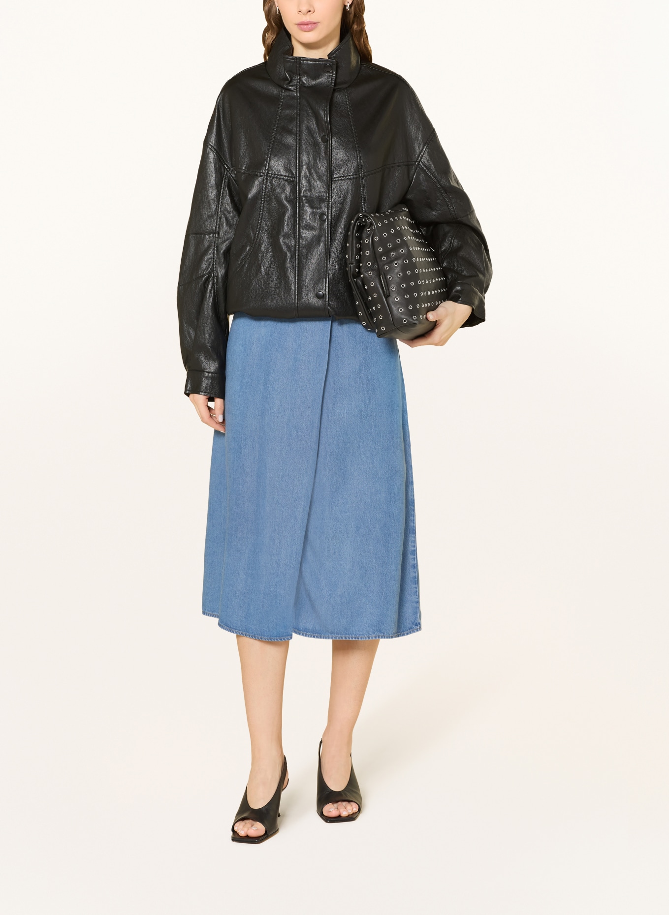 ELIAS RUMELIS Rock INDIGA in Jeansoptik: HELLBLAU