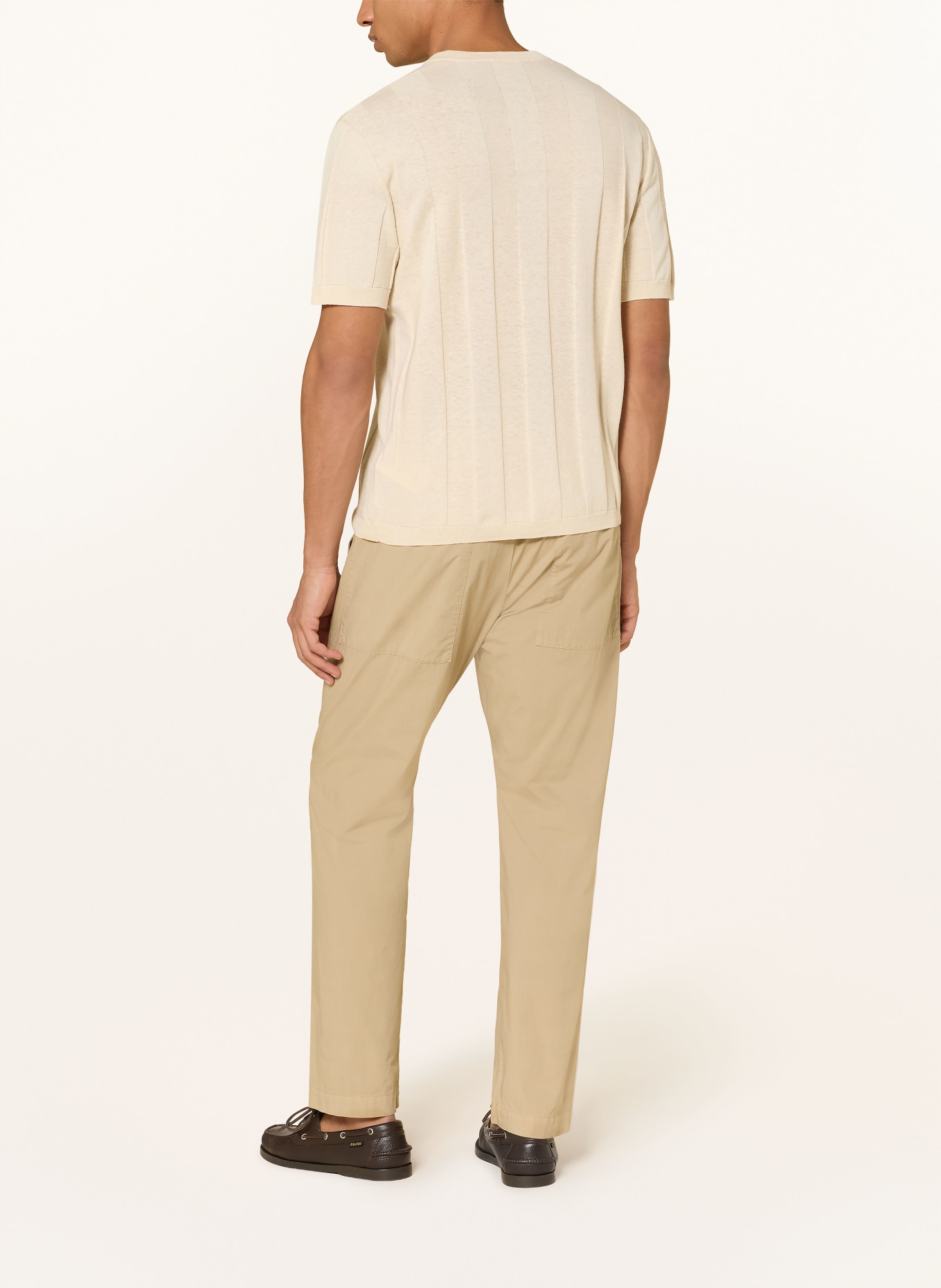 DRYKORN FREEKO knit shirt with linen: LIGHT BROWN