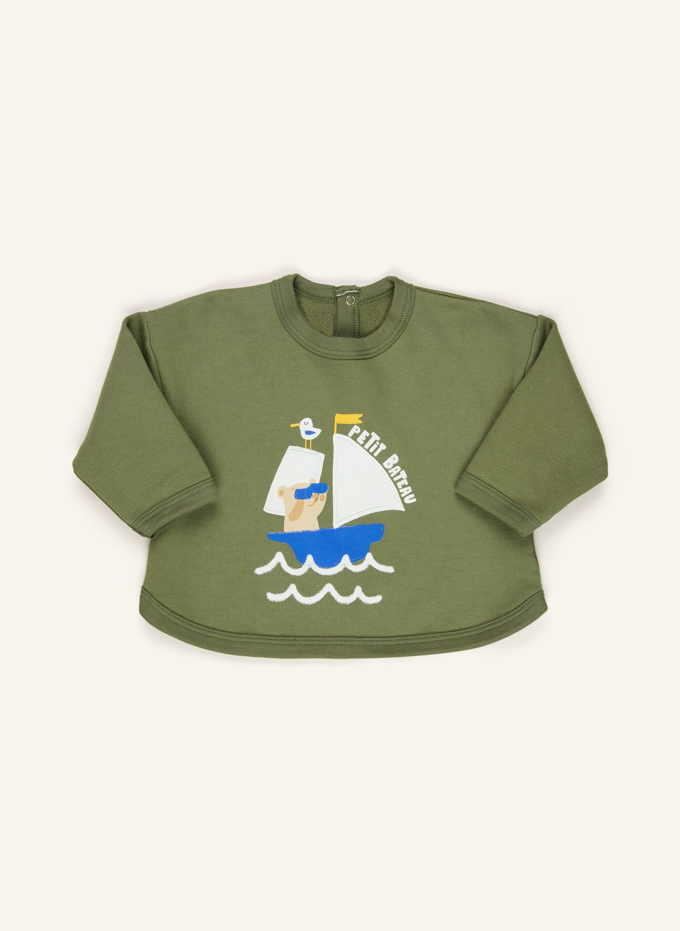 PETIT BATEAU sweatshirt: OLIVE