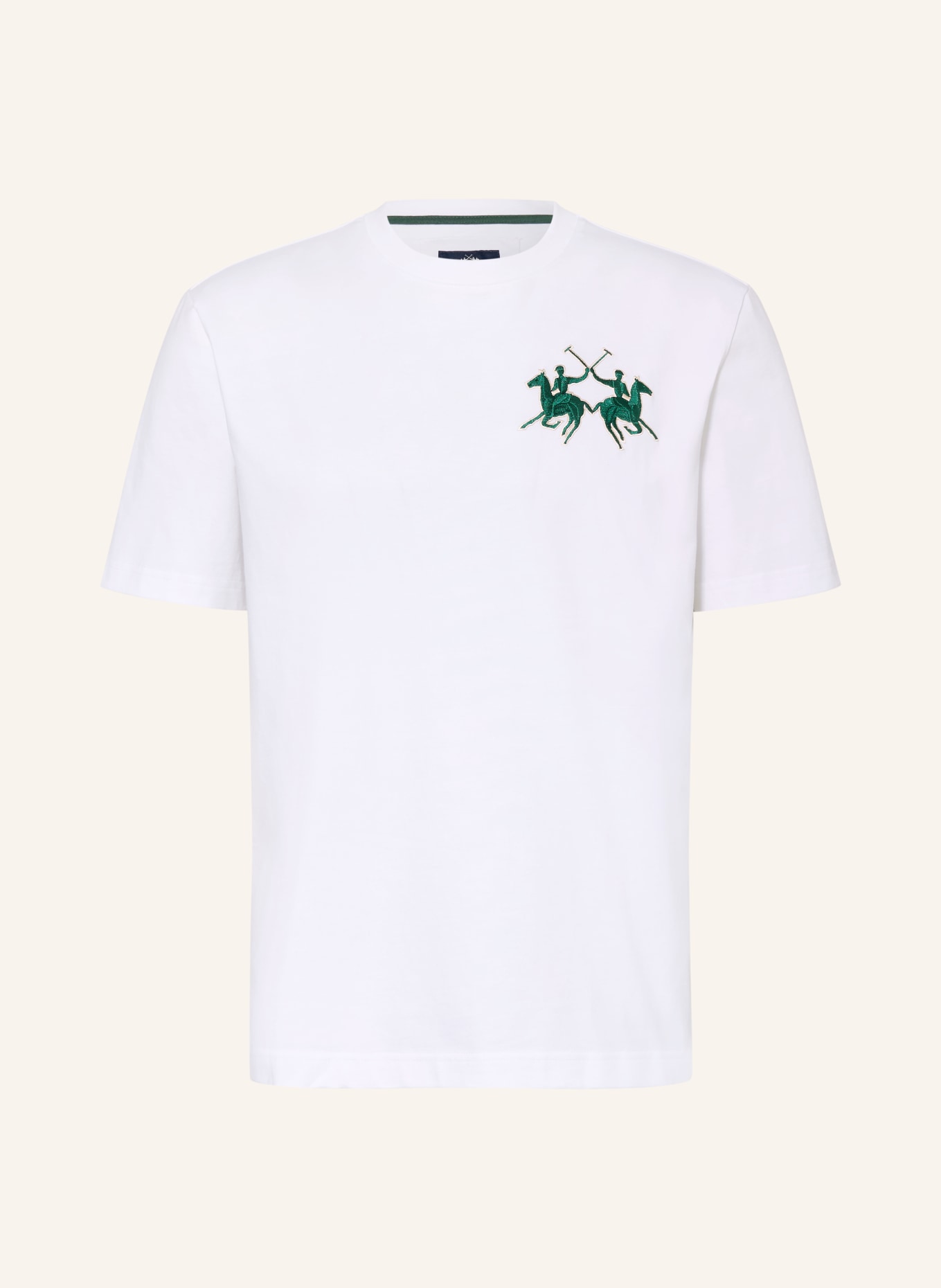 LA MARTINA T-shirt: WHITE / GREEN