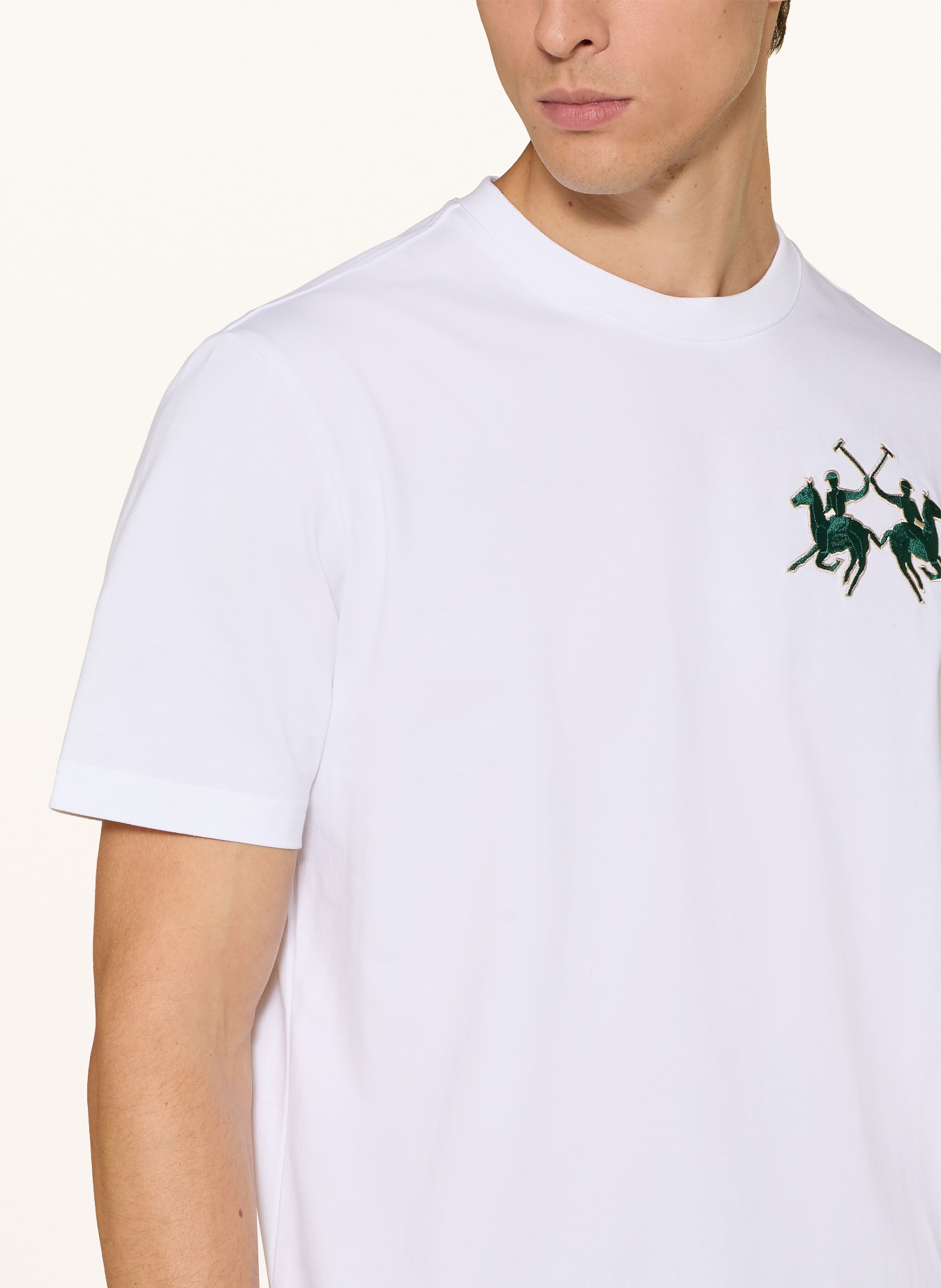 LA MARTINA T-shirt: WHITE / GREEN