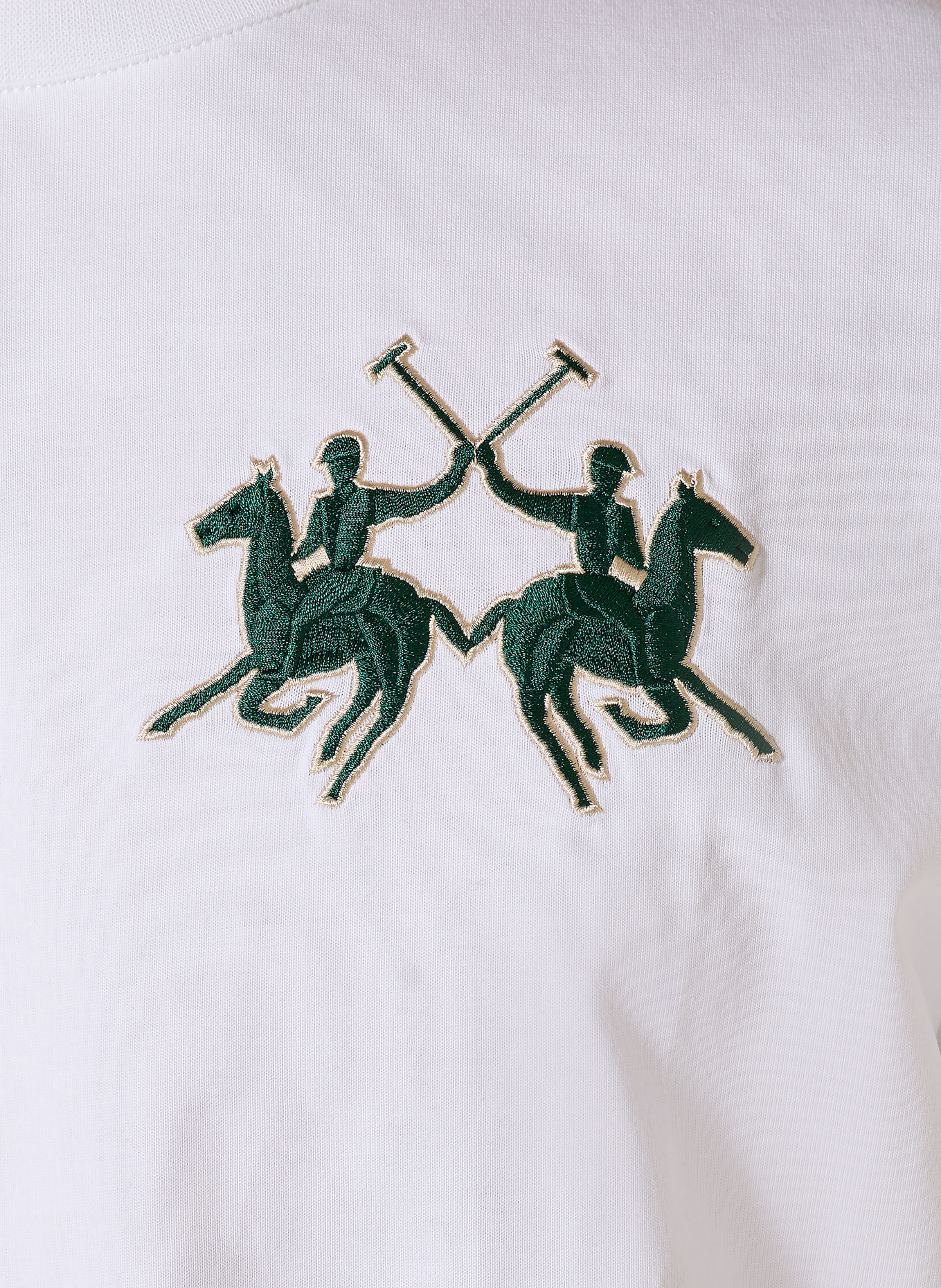 LA MARTINA T-shirt: WHITE / GREEN