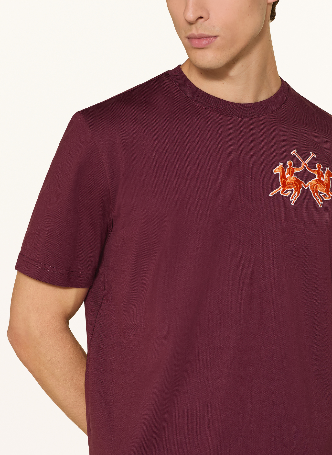 LA MARTINA T-Shirt: DUNKELROT / ROT