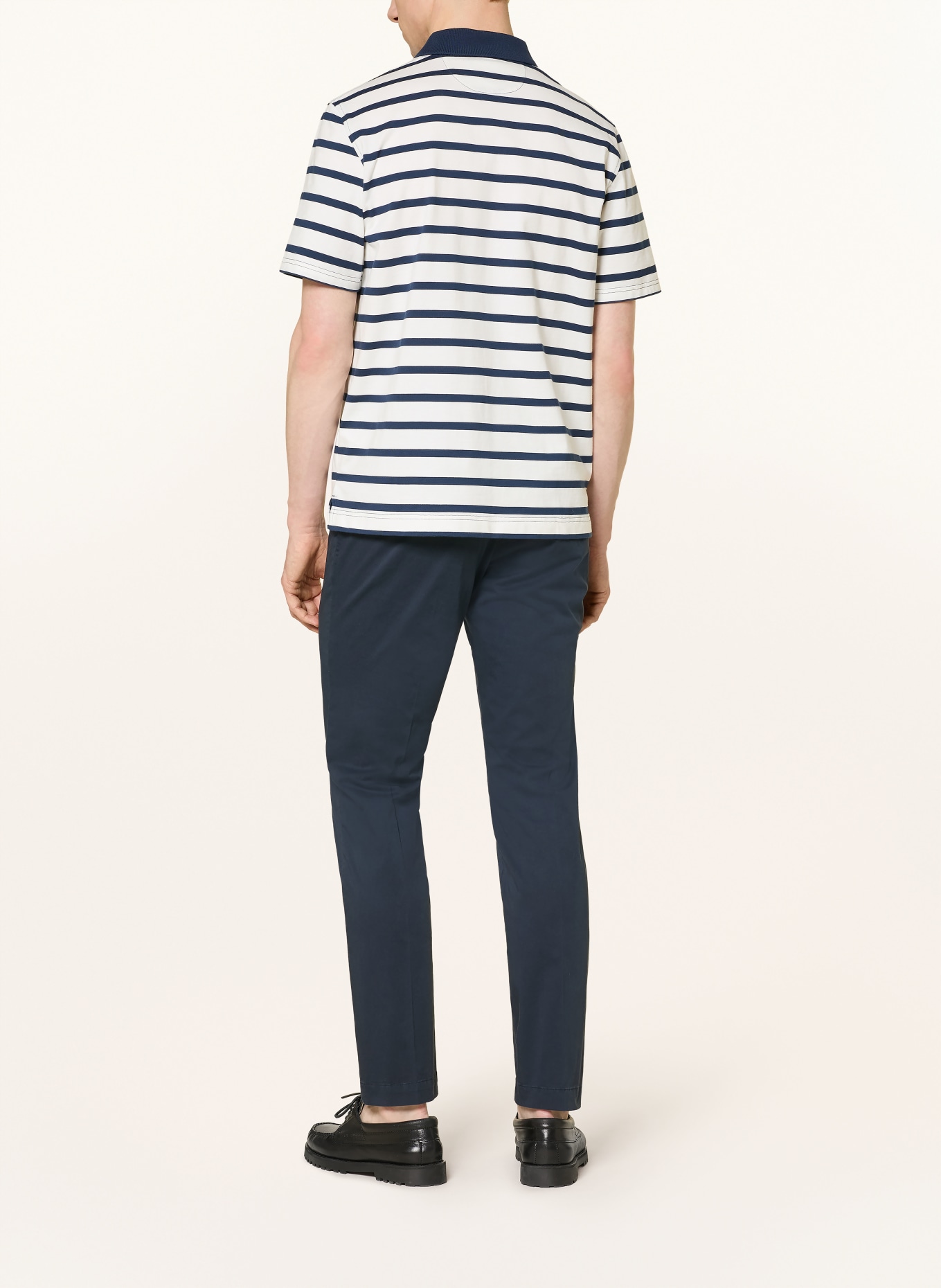 LA MARTINA Koszulka polo z dżerseju: BIAŁY / GRANATOWY