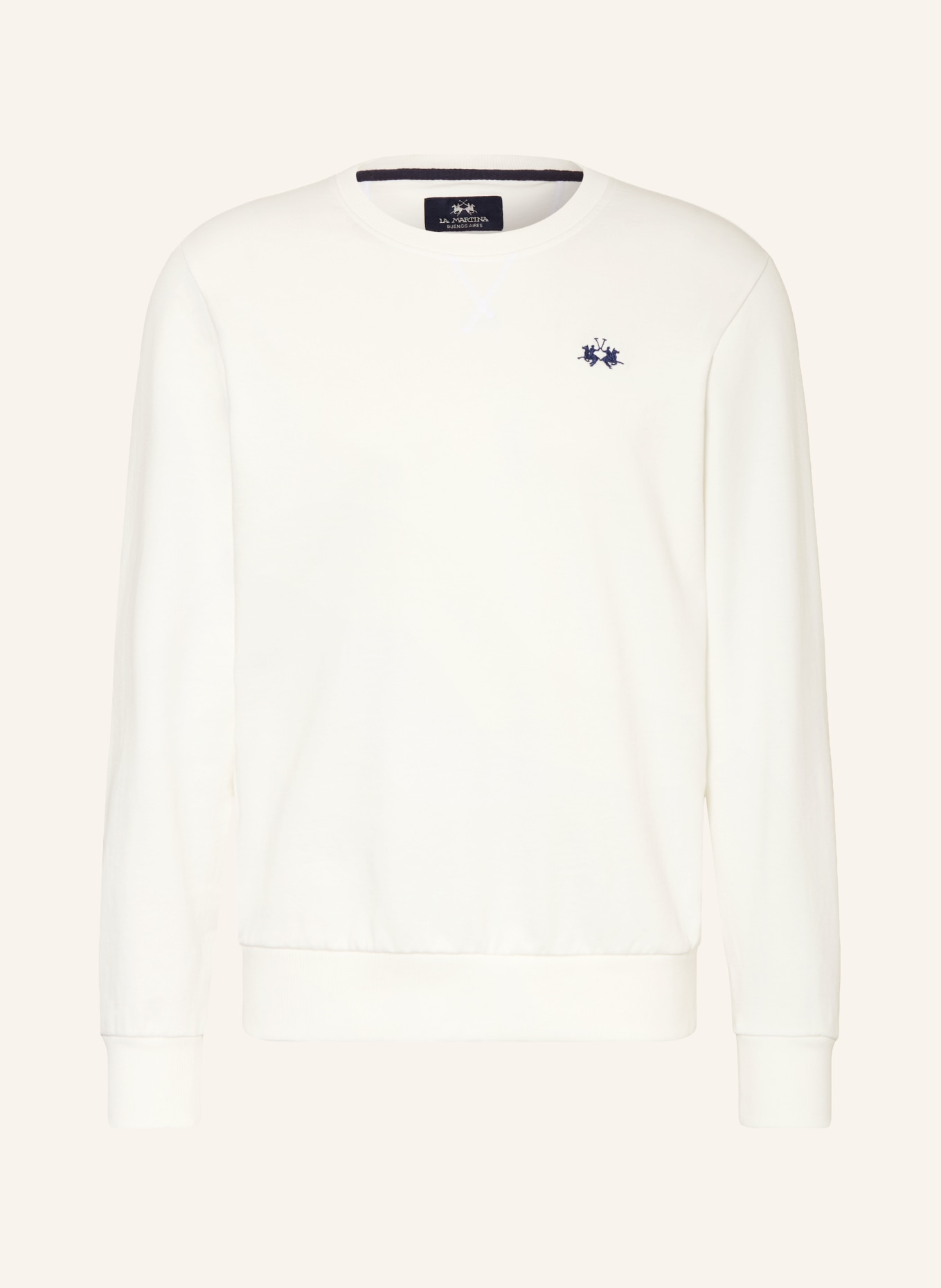 LA MARTINA sweatshirt: WHITE / DARK BLUE