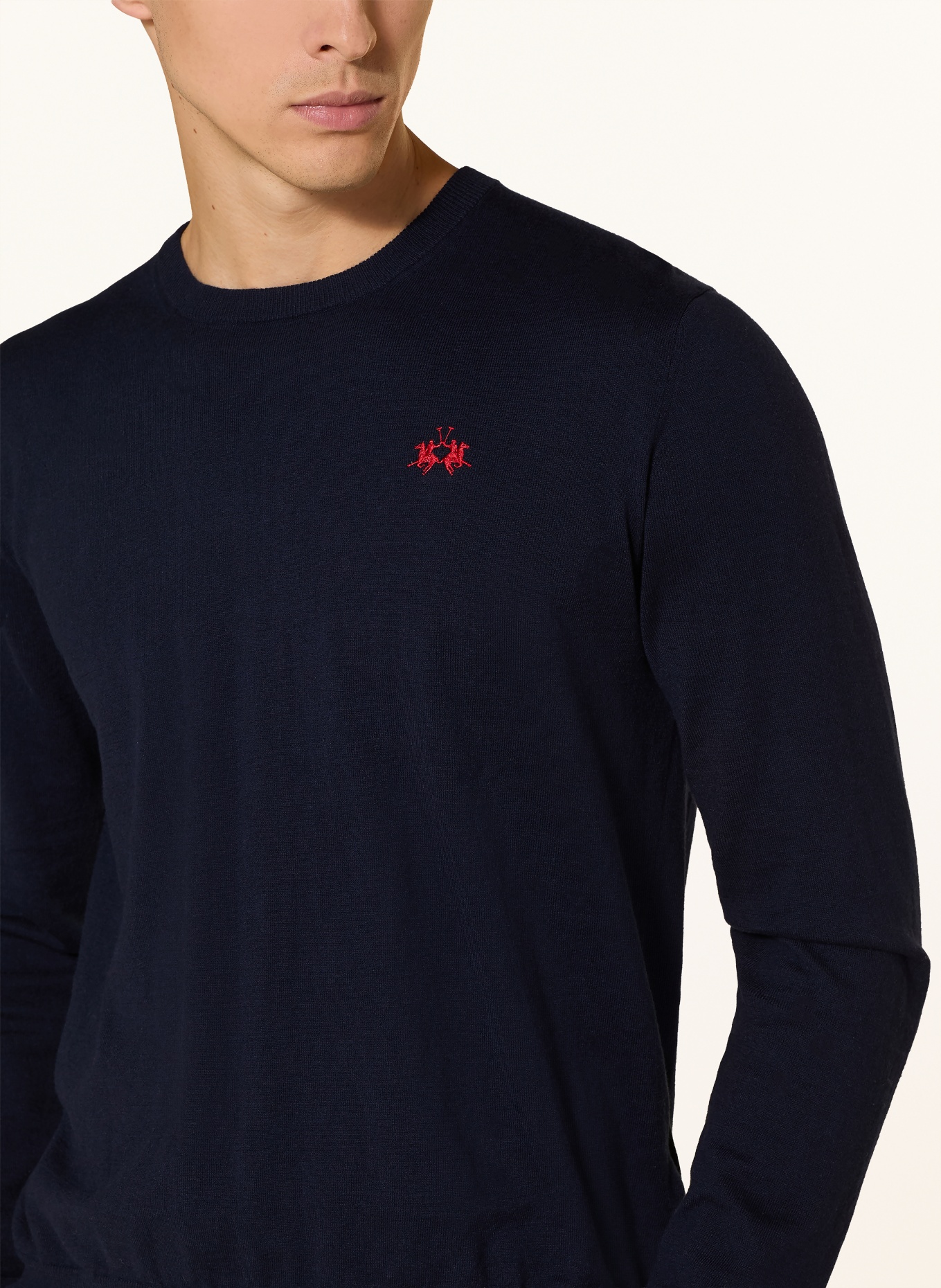 LA MARTINA sweater: DARK BLUE / RED