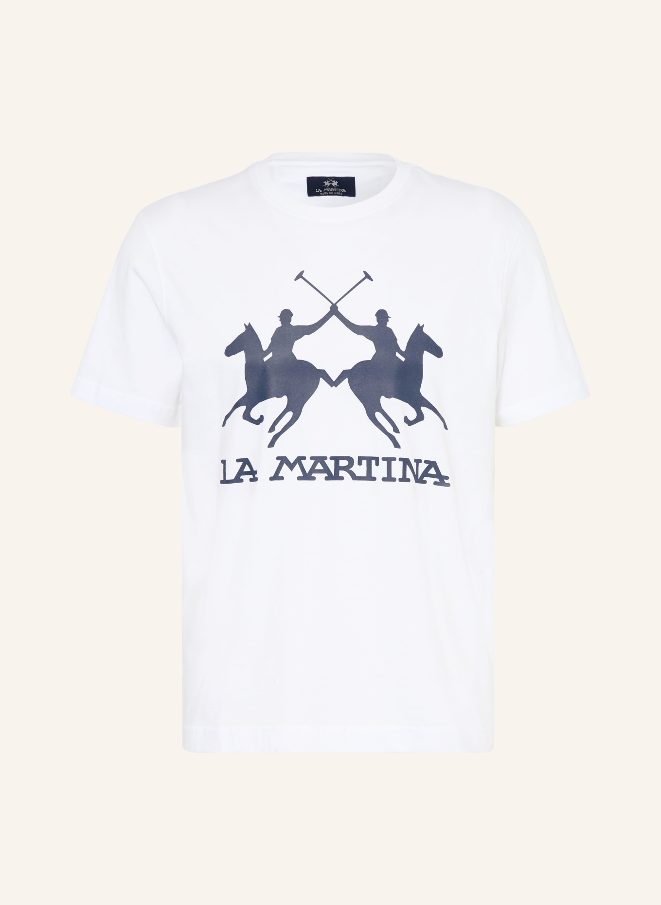LA MARTINA T-shirt: WHITE / BLACK