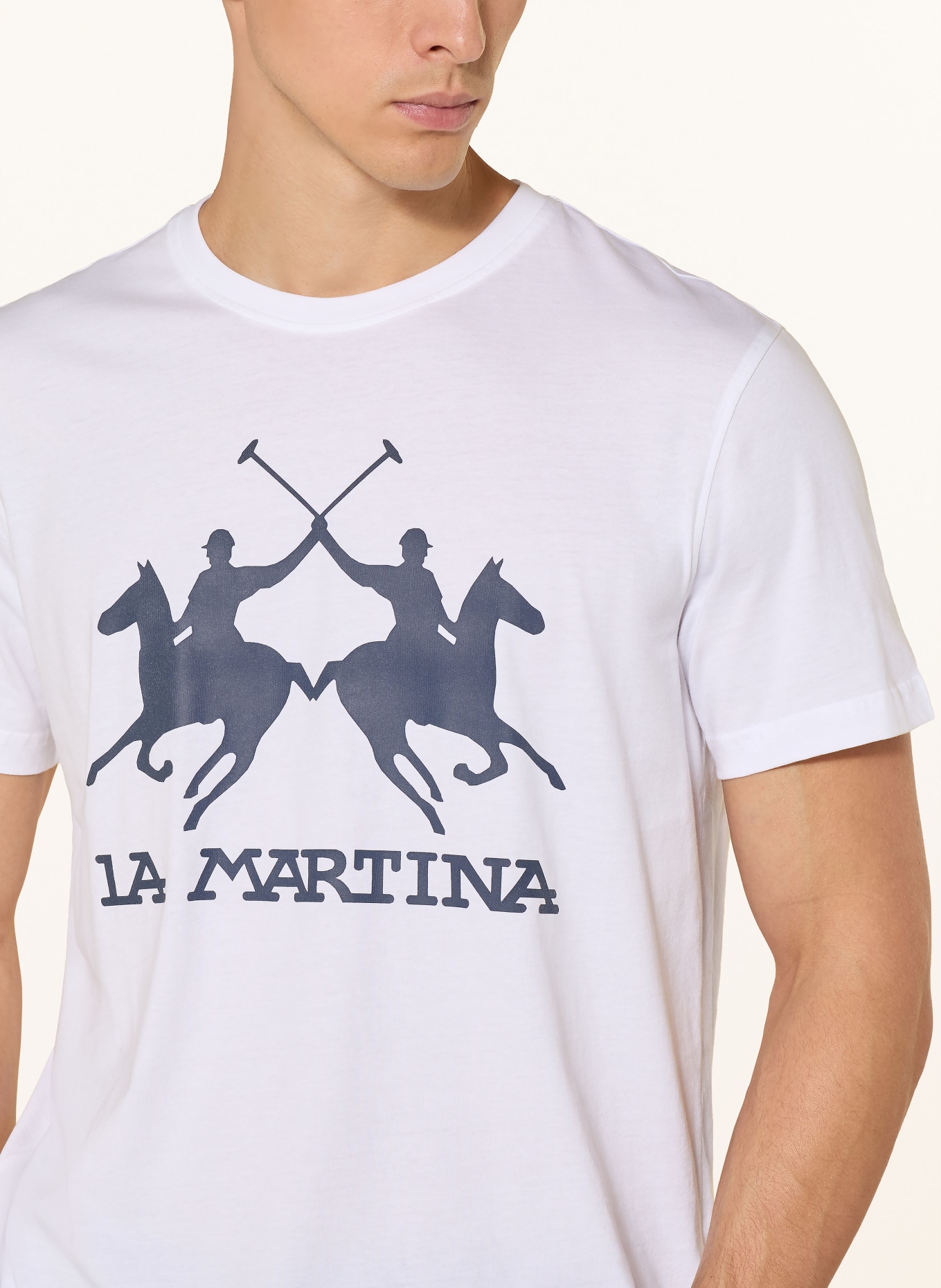 LA MARTINA T-shirt: WHITE / BLACK