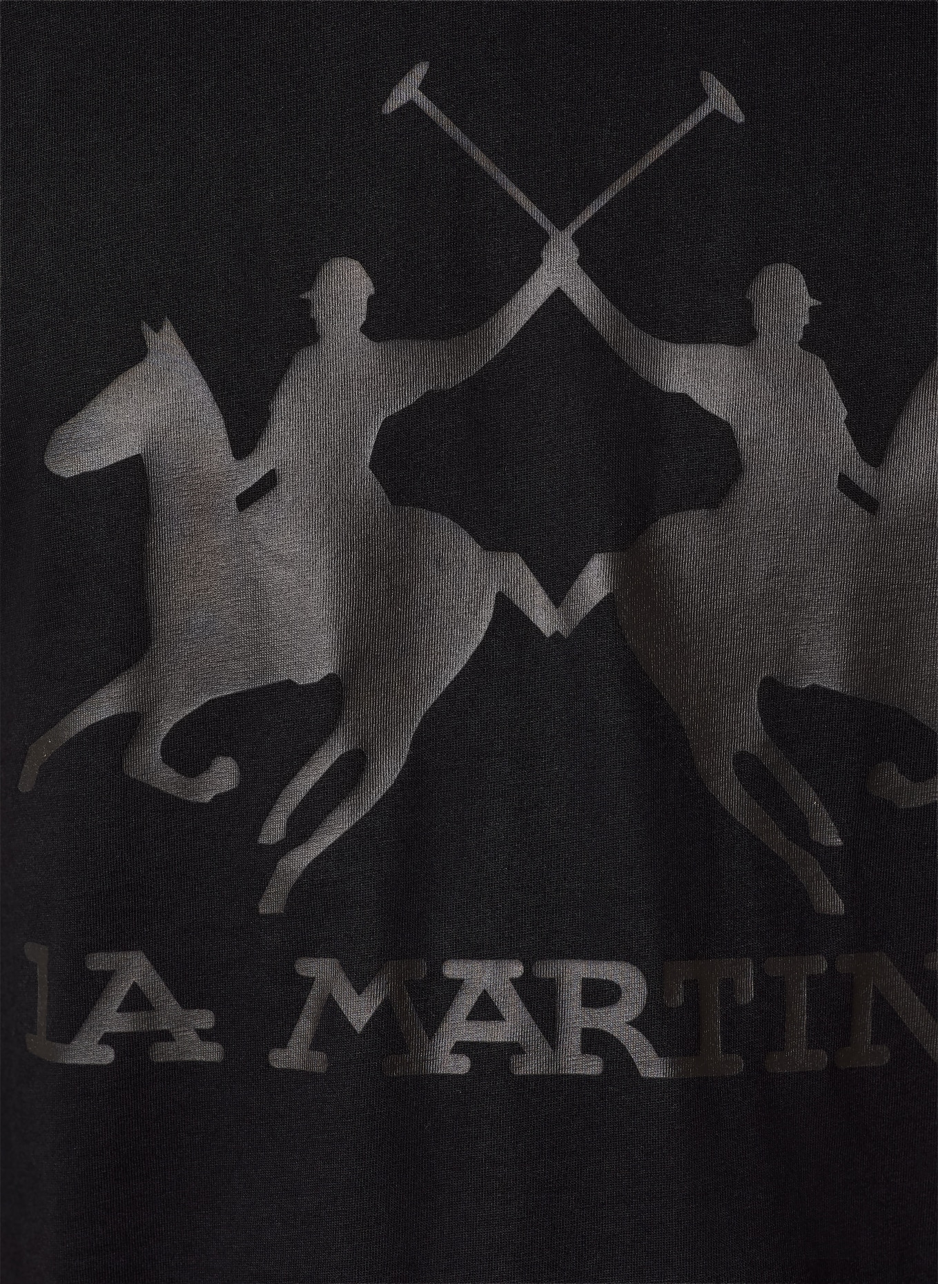 LA MARTINA T-shirt: BLACK / DARK GRAY