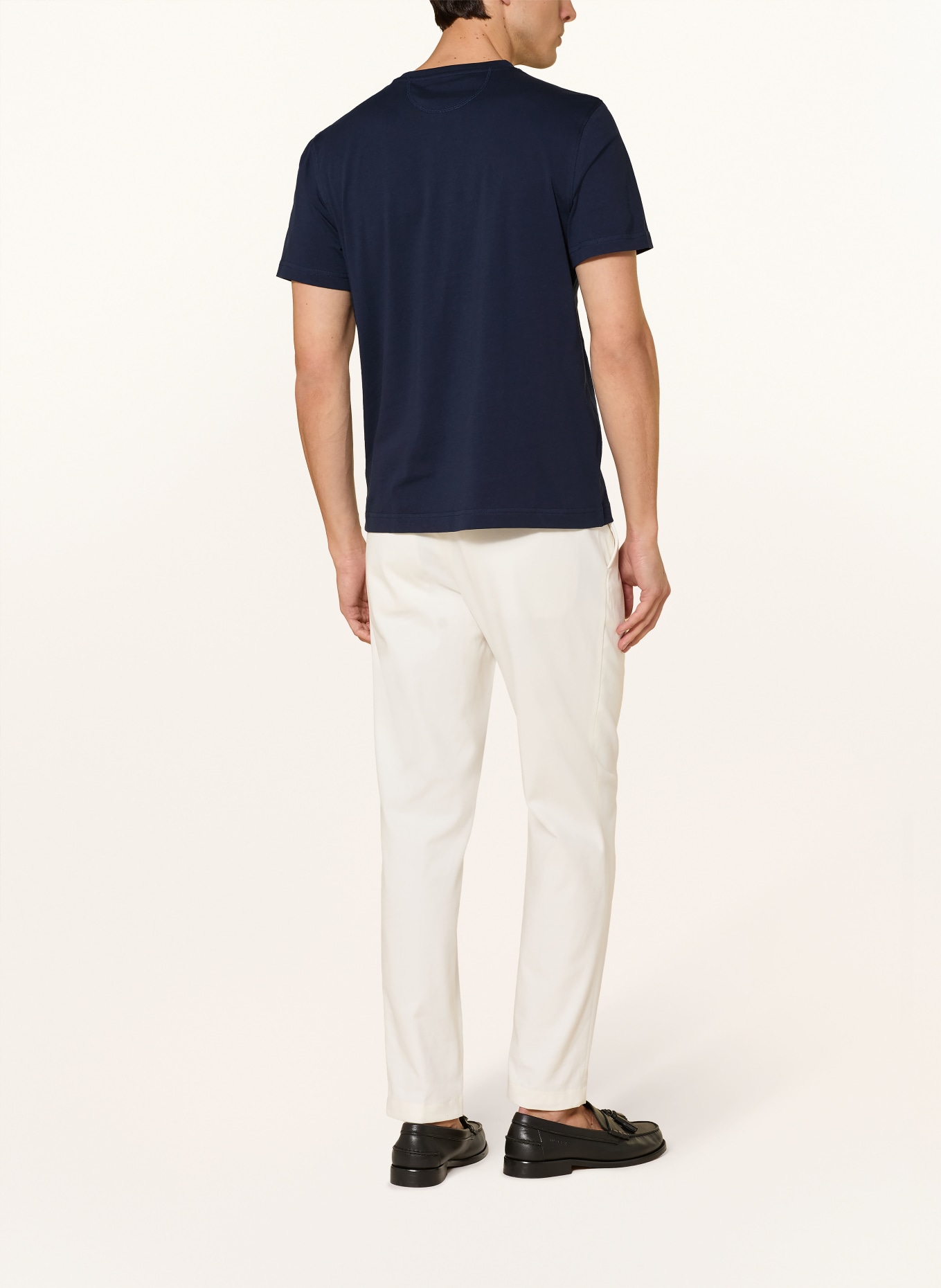 LA MARTINA T-Shirt: DUNKELBLAU / WEISS