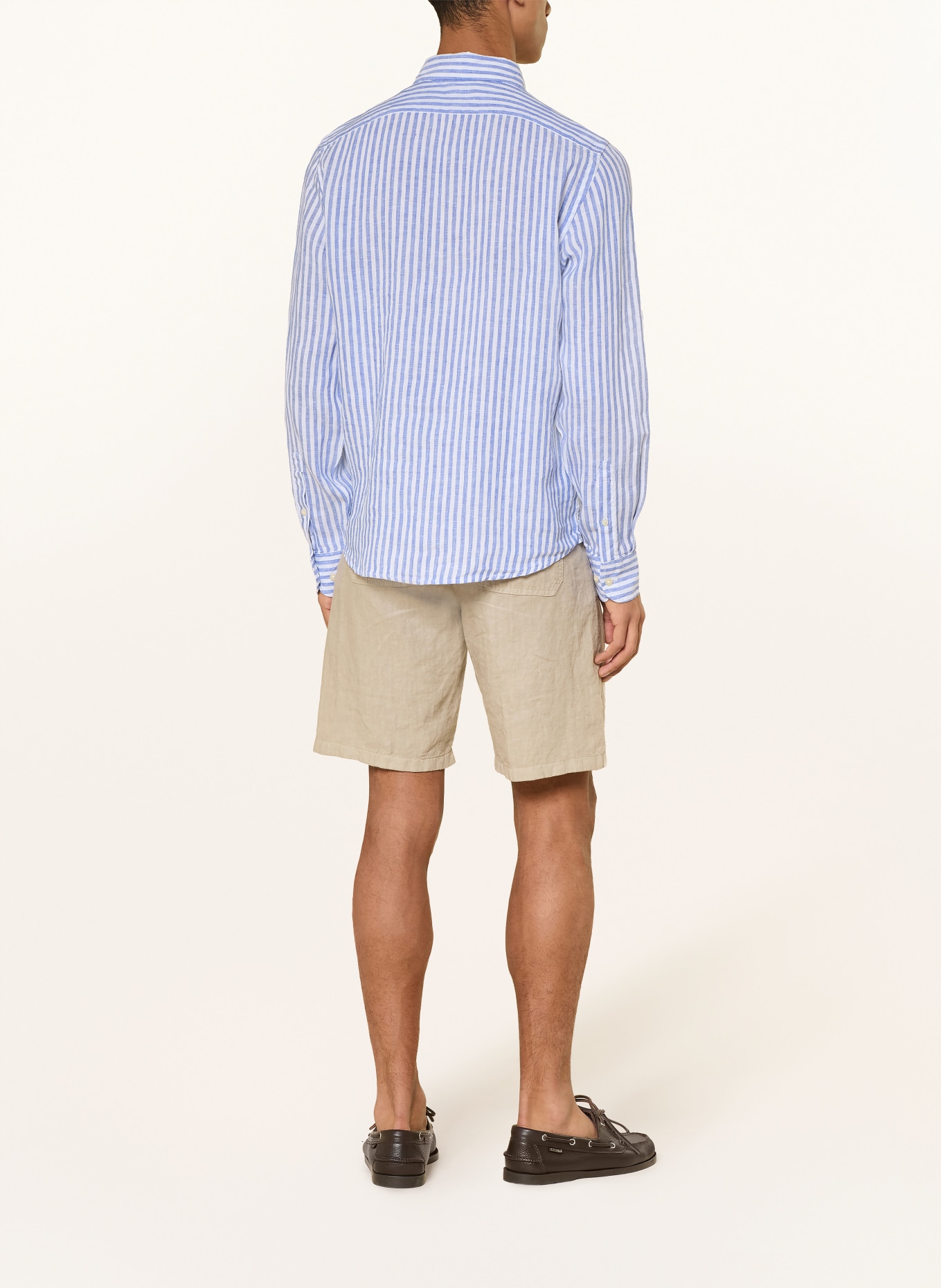 LA MARTINA Leinenhemd Regular Fit: BLAU / WEISS