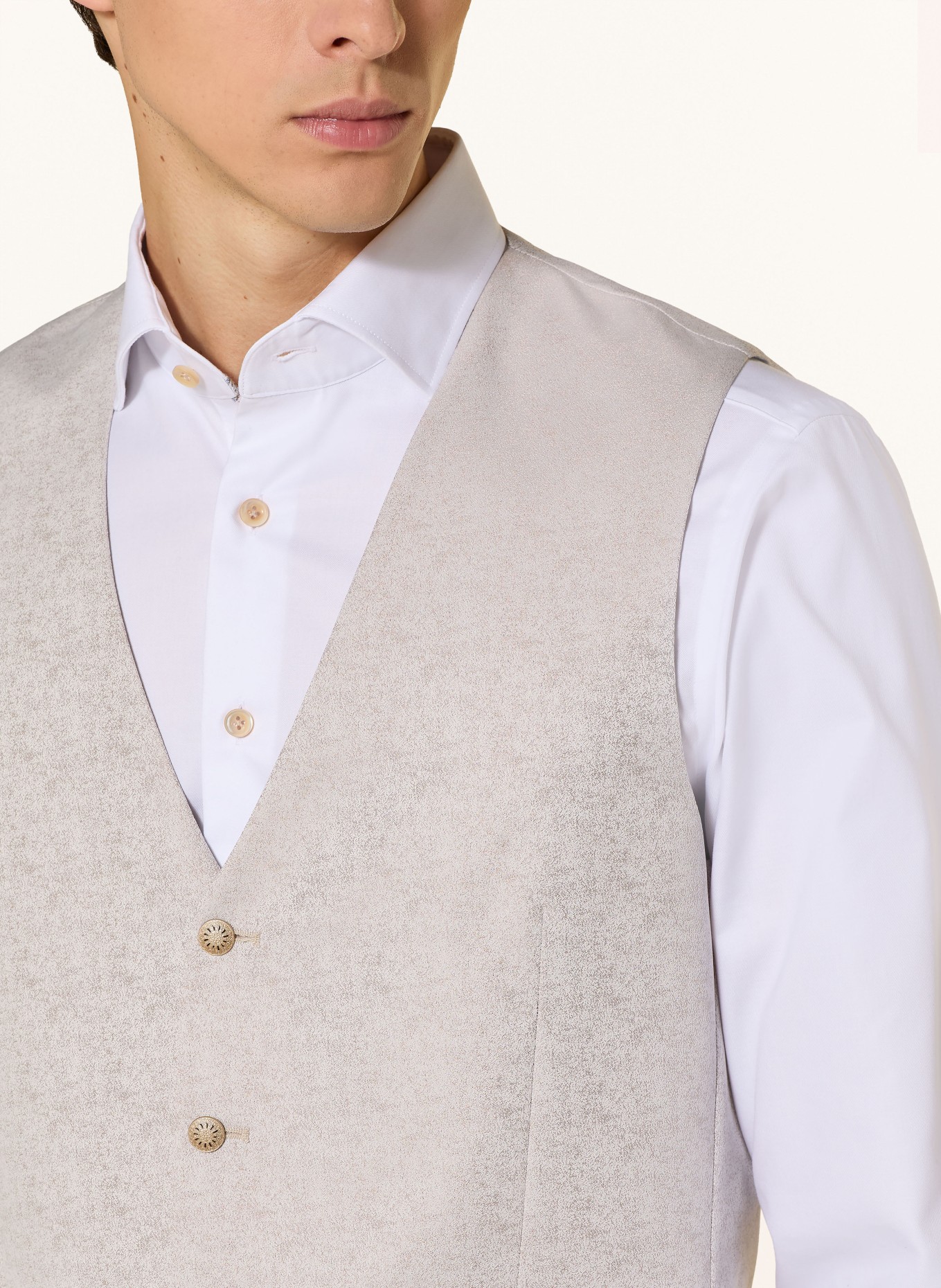 WILVORST Anzugweste Slim Fit: 084 Sand