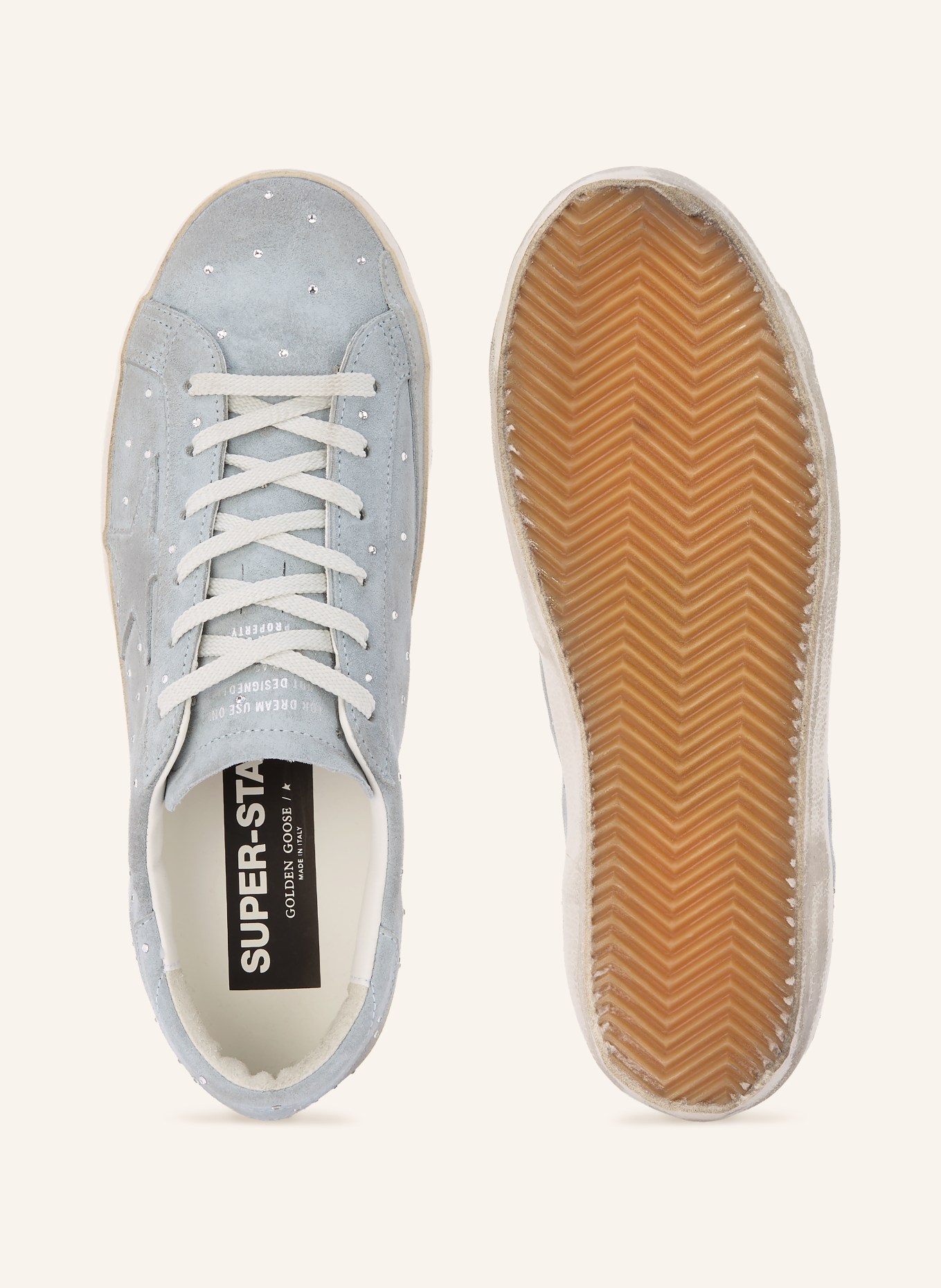GOLDEN GOOSE Sneaker SUPER-STAR: BLAUGRAU