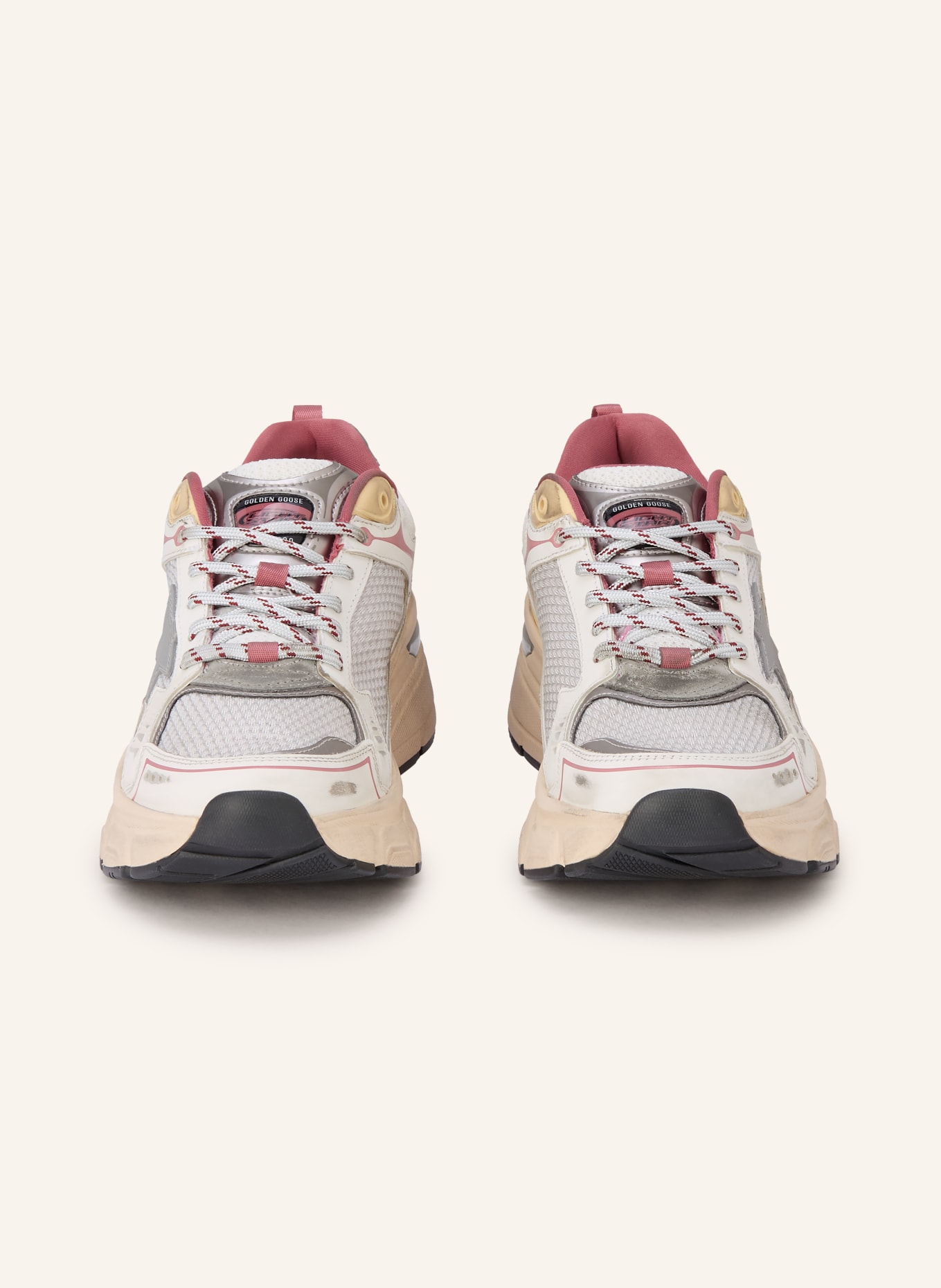 GOLDEN GOOSE Sneaker LIGHTSTAR: WEISS / ALTROSA / GRAU