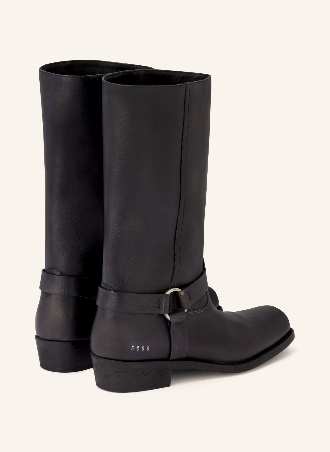 GOLDEN GOOSE Biker Boots: SCHWARZ / SILBER