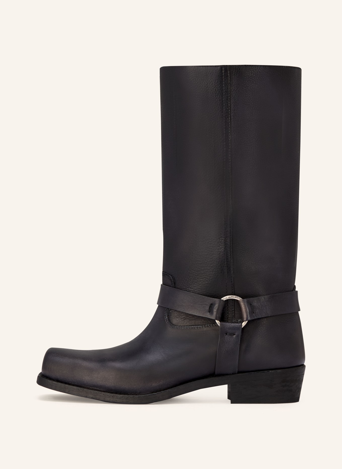 GOLDEN GOOSE Biker Boots: SCHWARZ / SILBER
