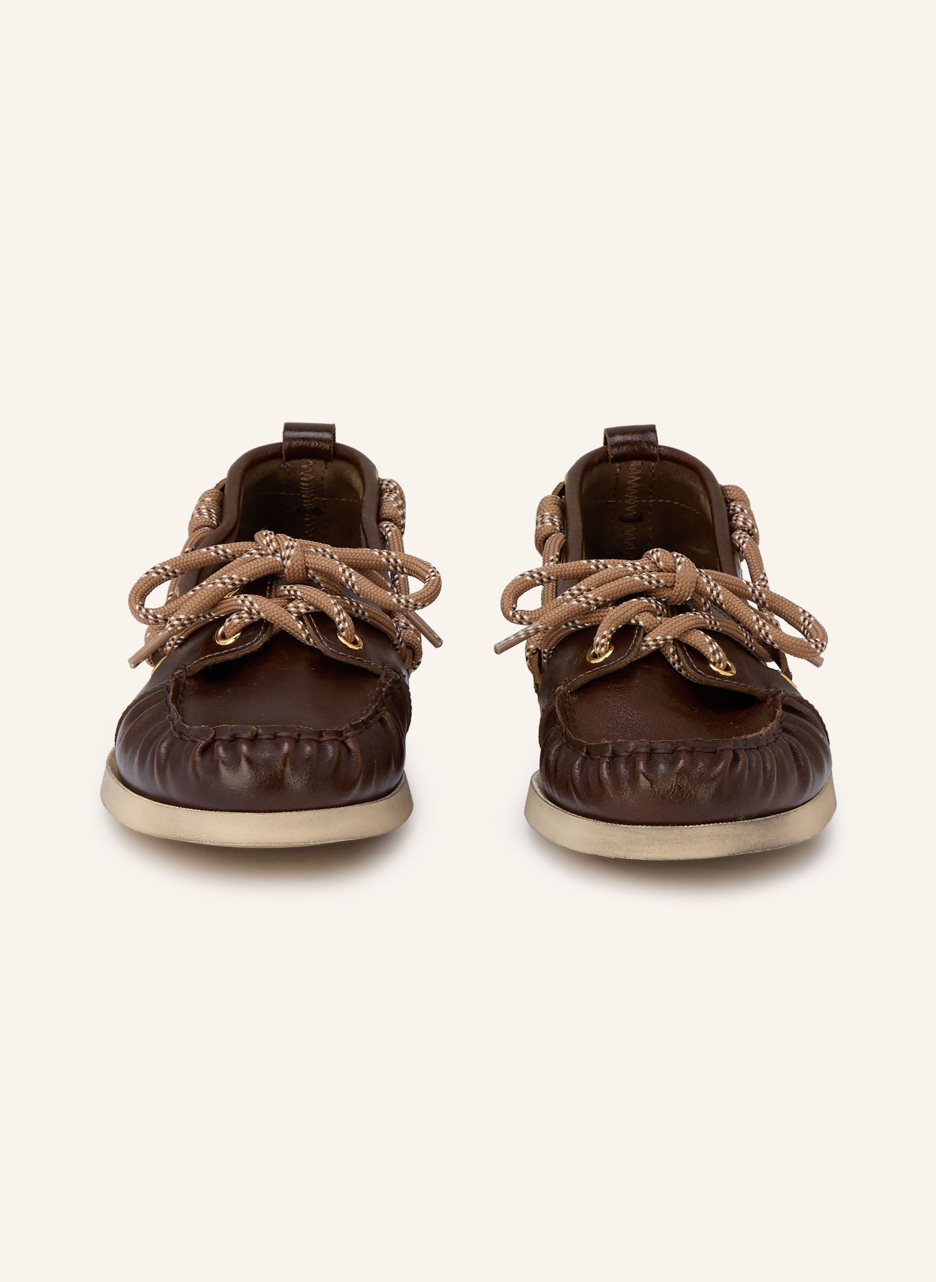 GOLDEN GOOSE Bootsschuhe: DUNKELBRAUN / BEIGE