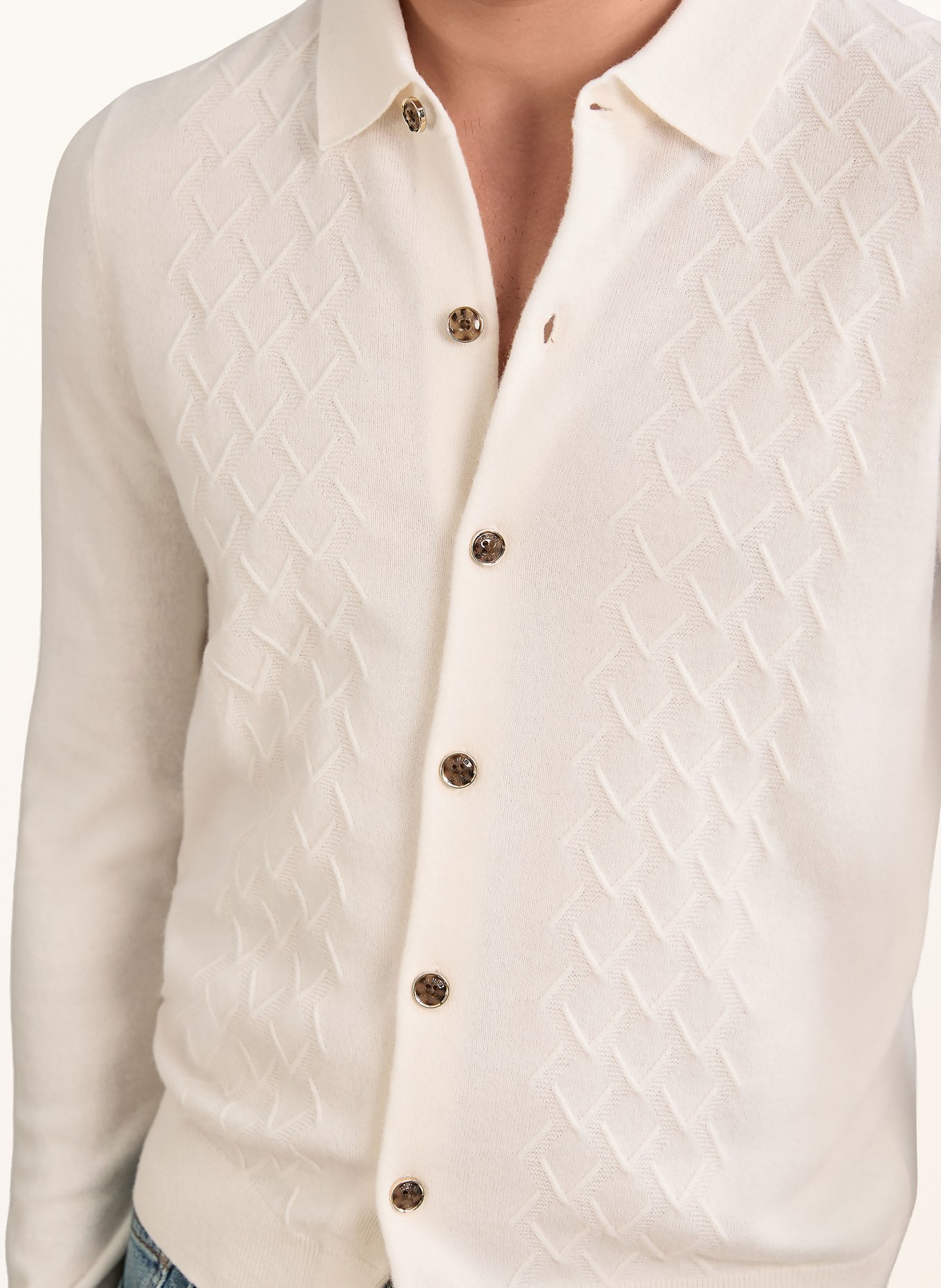 REISS Kardigan GIDEON: BIAŁY