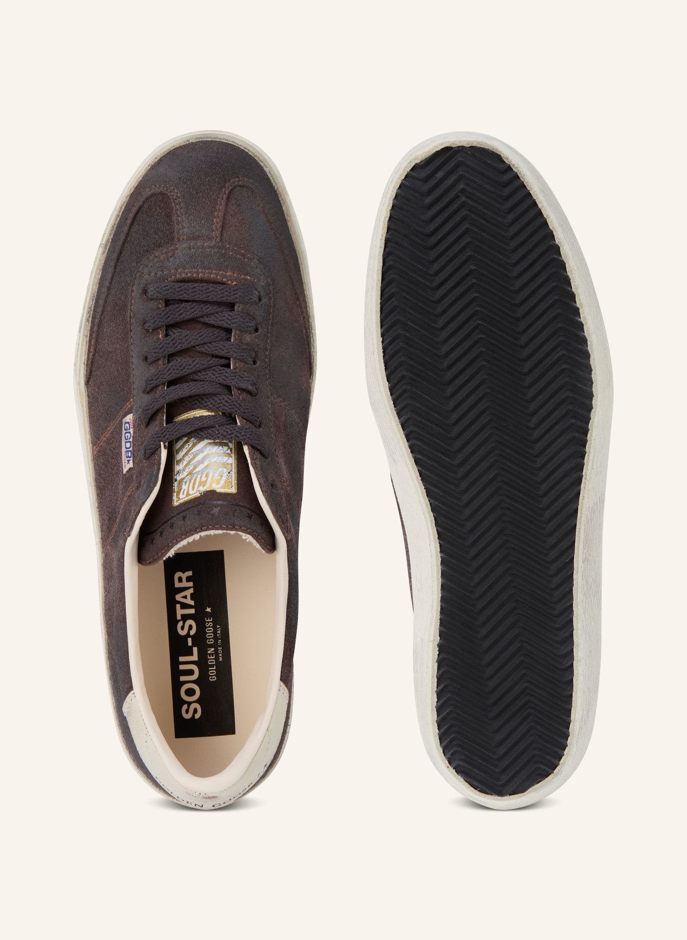 GOLDEN GOOSE SOUL STAR sneakers: DARK BROWN / CREAM