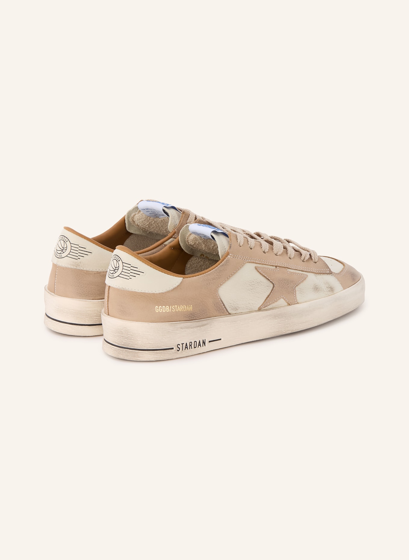 GOLDEN GOOSE Baskets STARDAN: BEIGE / CRÈME