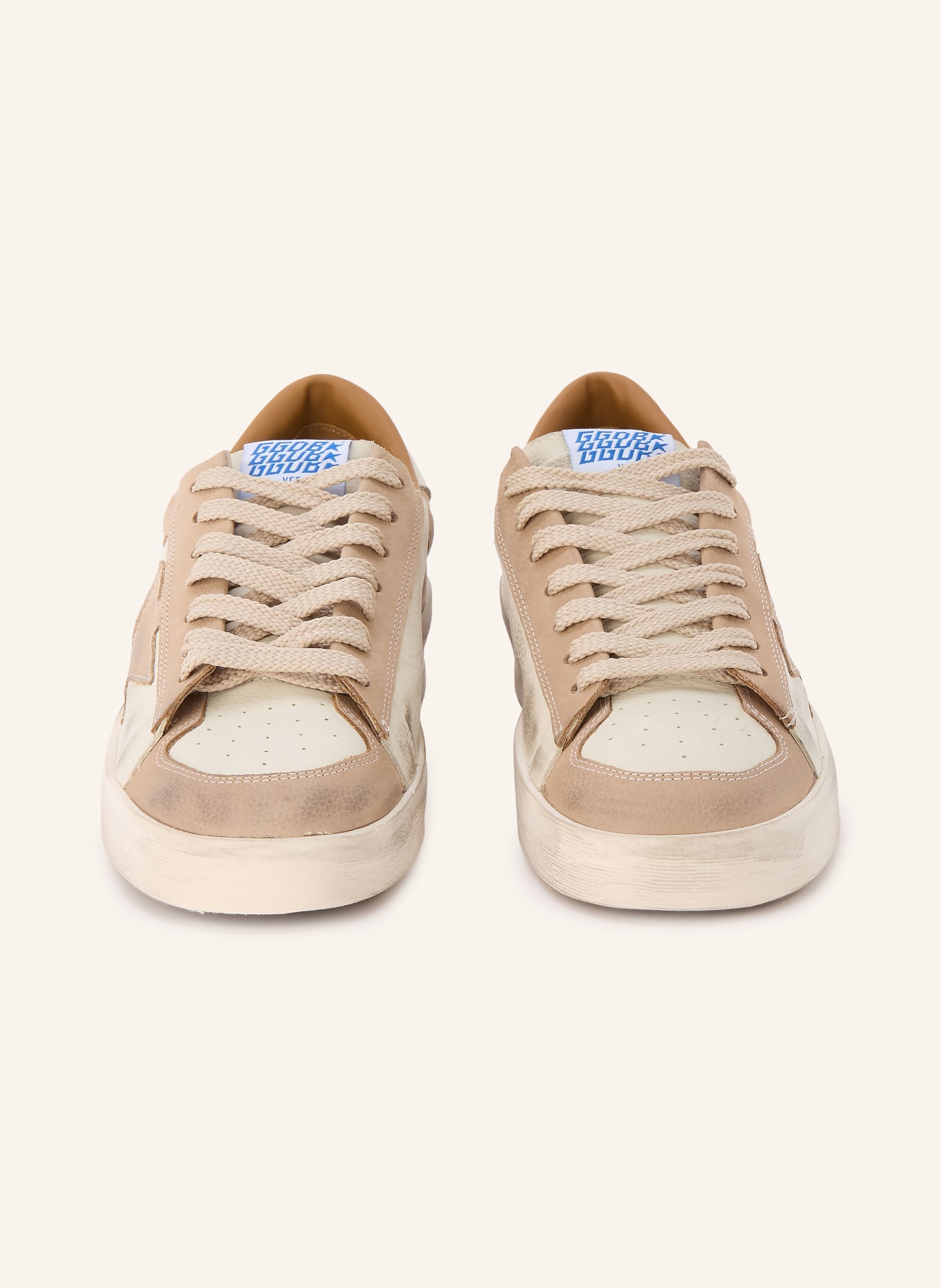 GOLDEN GOOSE Baskets STARDAN: BEIGE / CRÈME