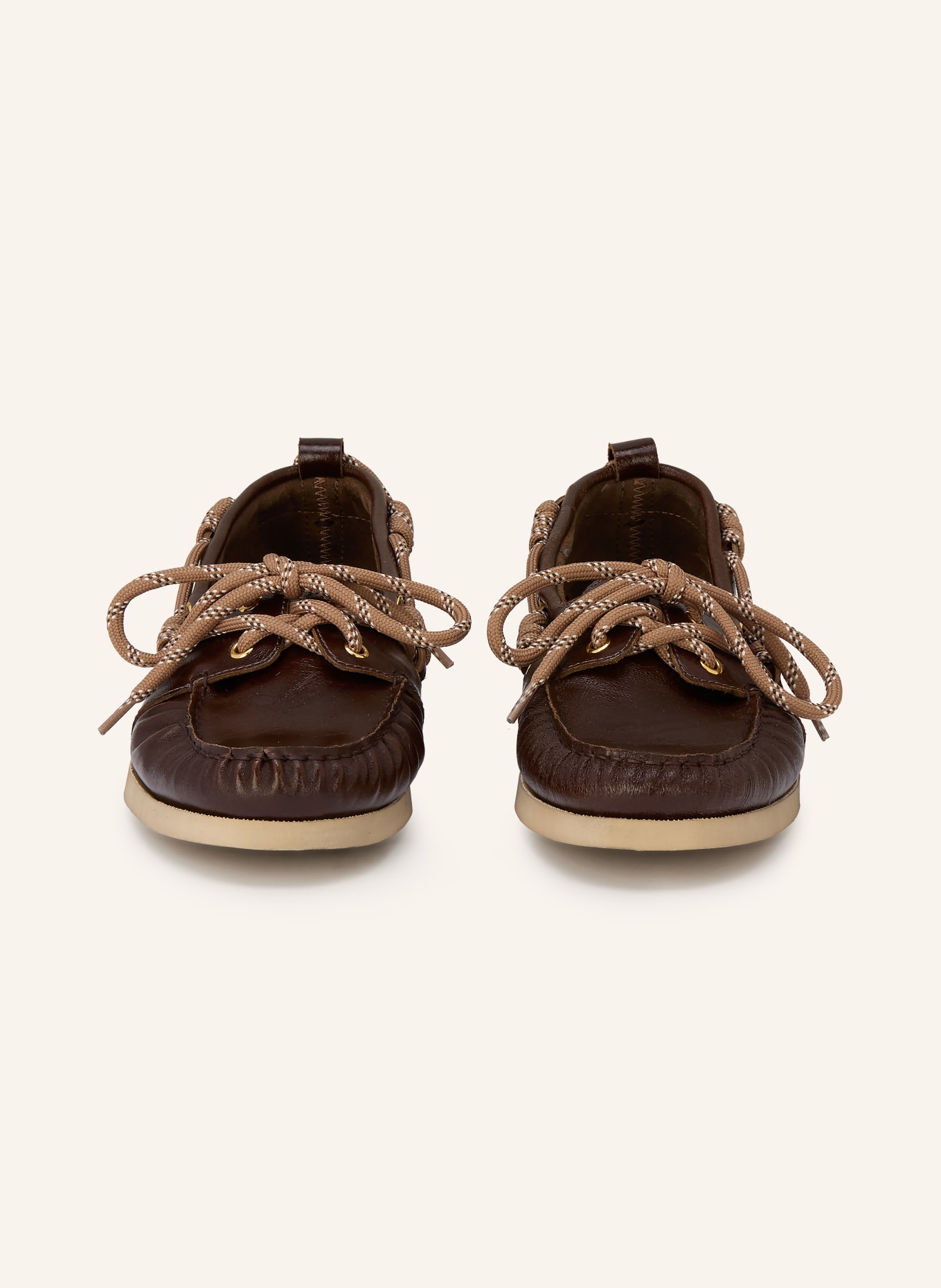 GOLDEN GOOSE Bootsschuhe: DUNKELBRAUN / BEIGE