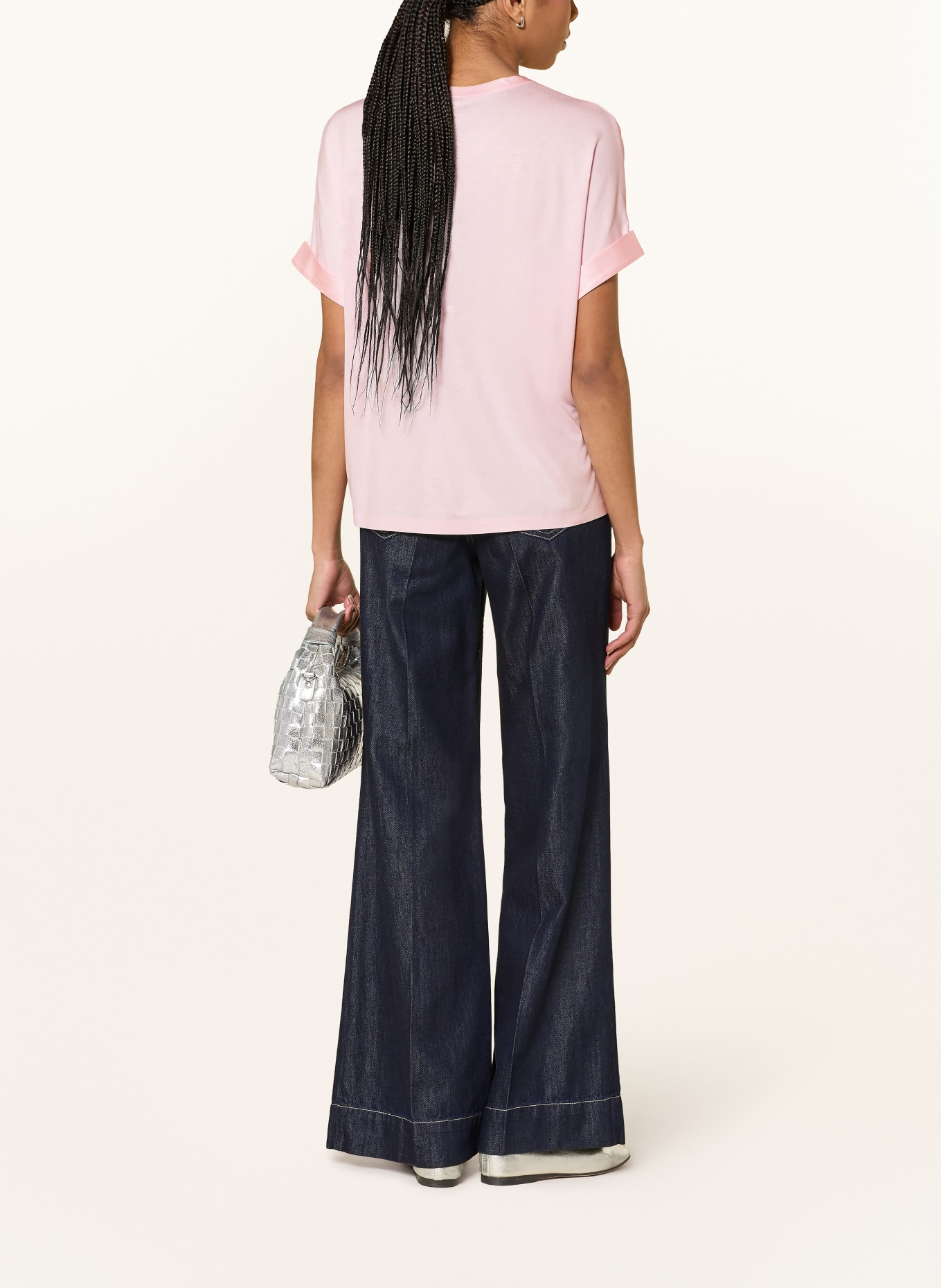 BRAX Satinová halenka CLAIRE: SVĚTLE RŮŽOVÁ