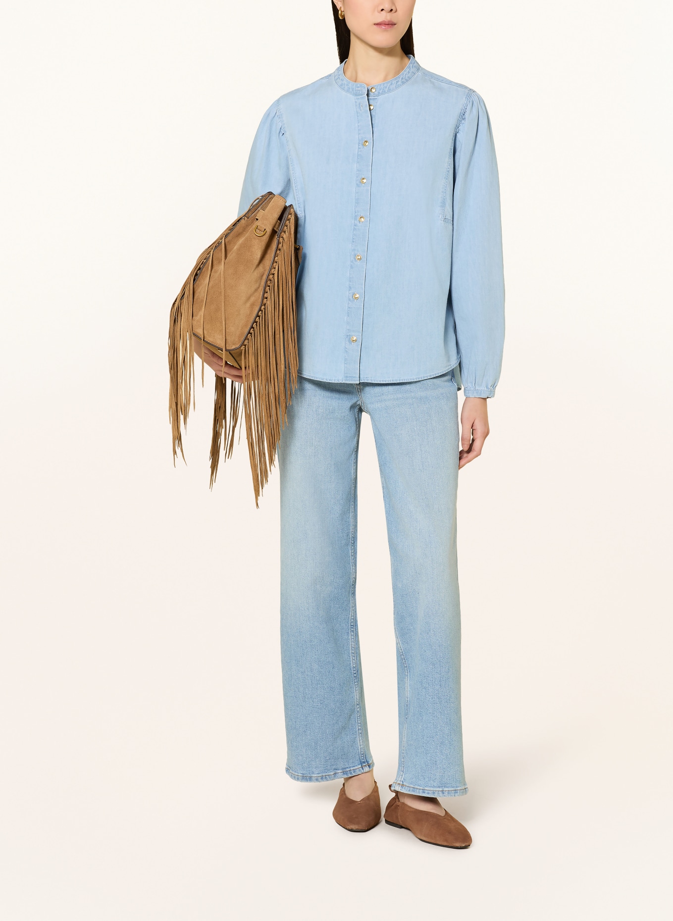 BRAX Džínová košile VALERIA: TMAVĚ MODRÁ