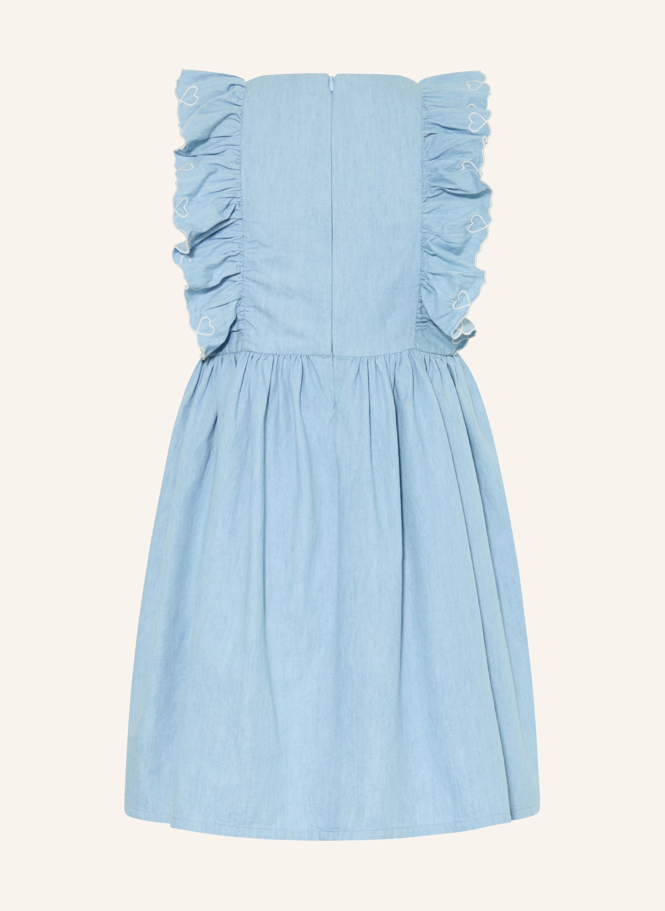 PETIT BATEAU Dress with ruffles: LIGHT BLUE