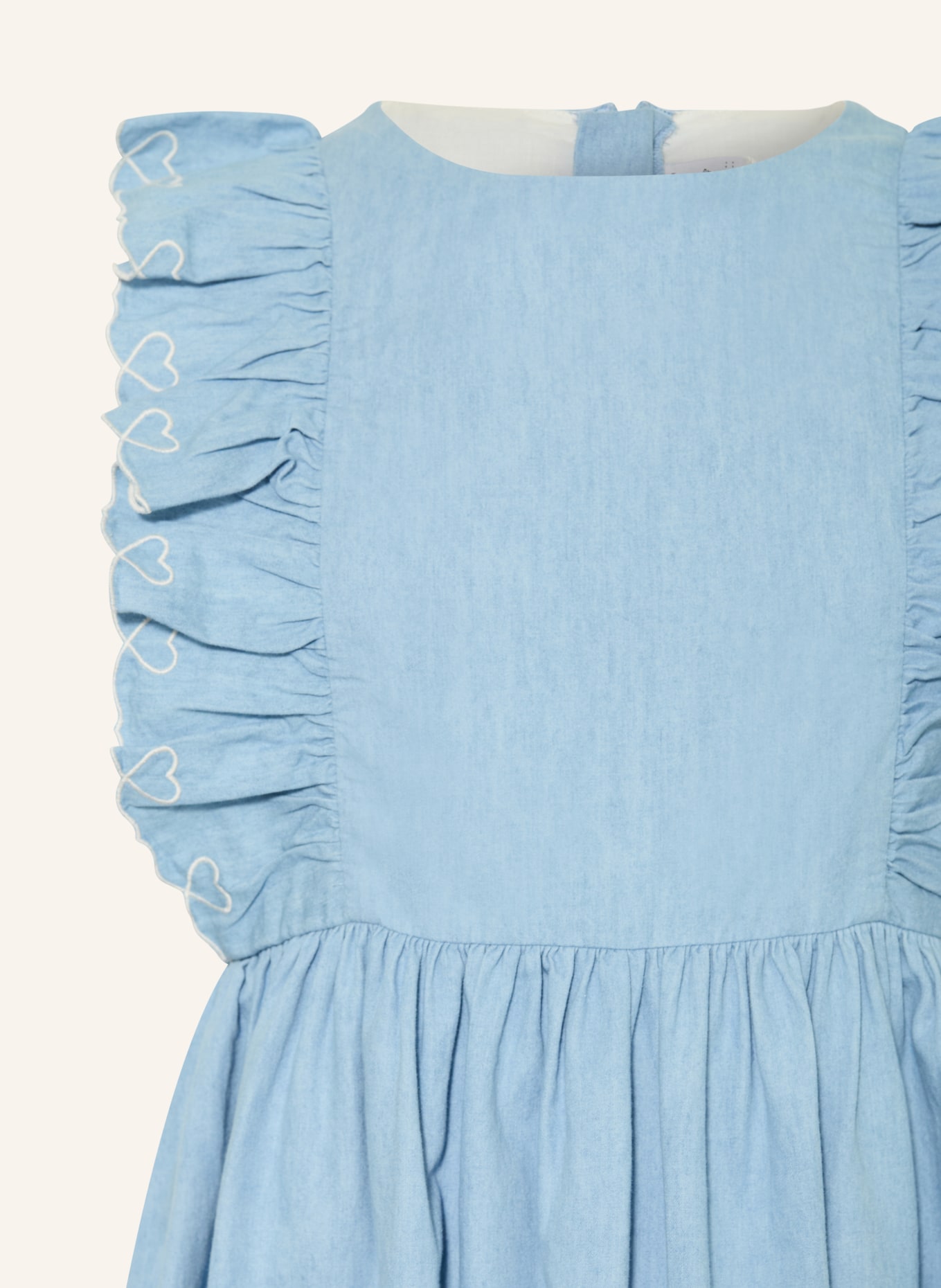 PETIT BATEAU Dress with ruffles: LIGHT BLUE