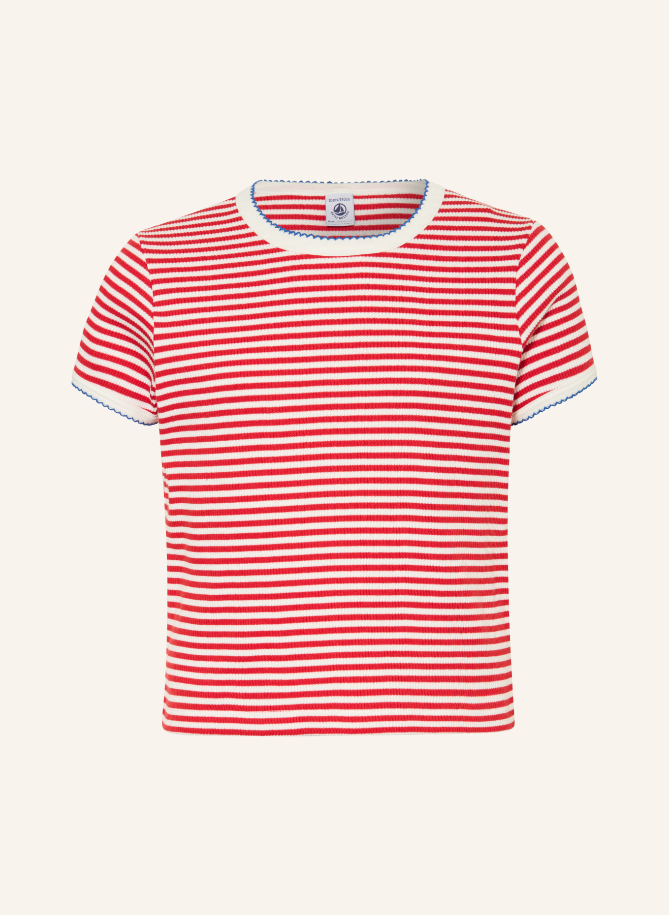 PETIT BATEAU T-Shirt: ROT / WEISS