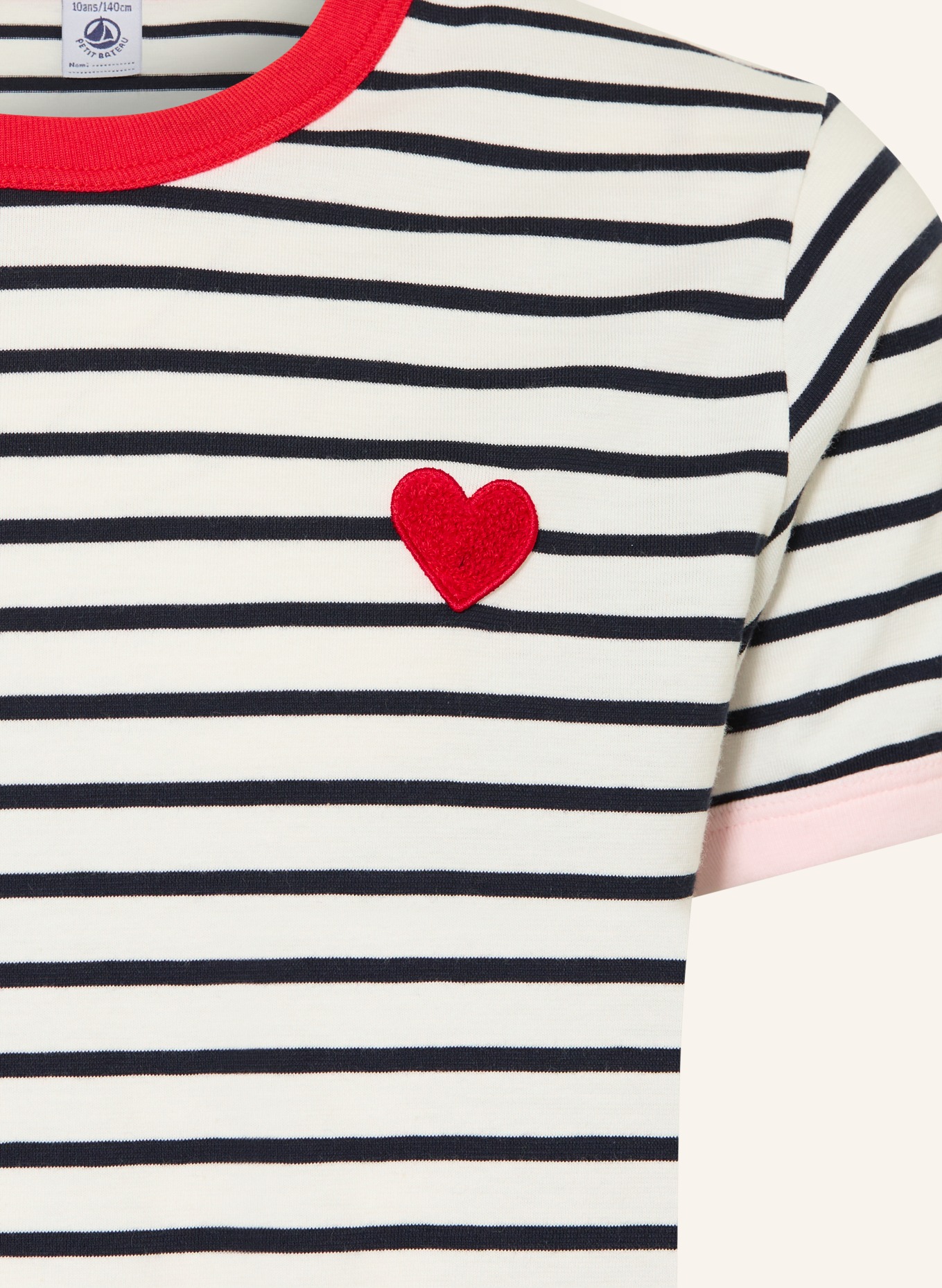 PETIT BATEAU T-Shirt: WEISS / DUNKELBLAU