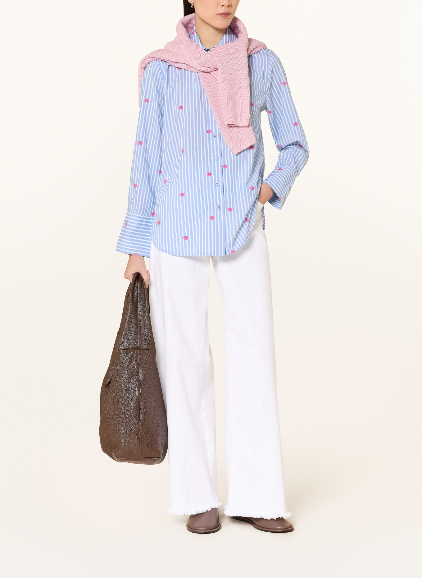 BRAX Košile VIKI: TMAVĚ MODRÁ / RŮŽOVÁ / BÍLÁ