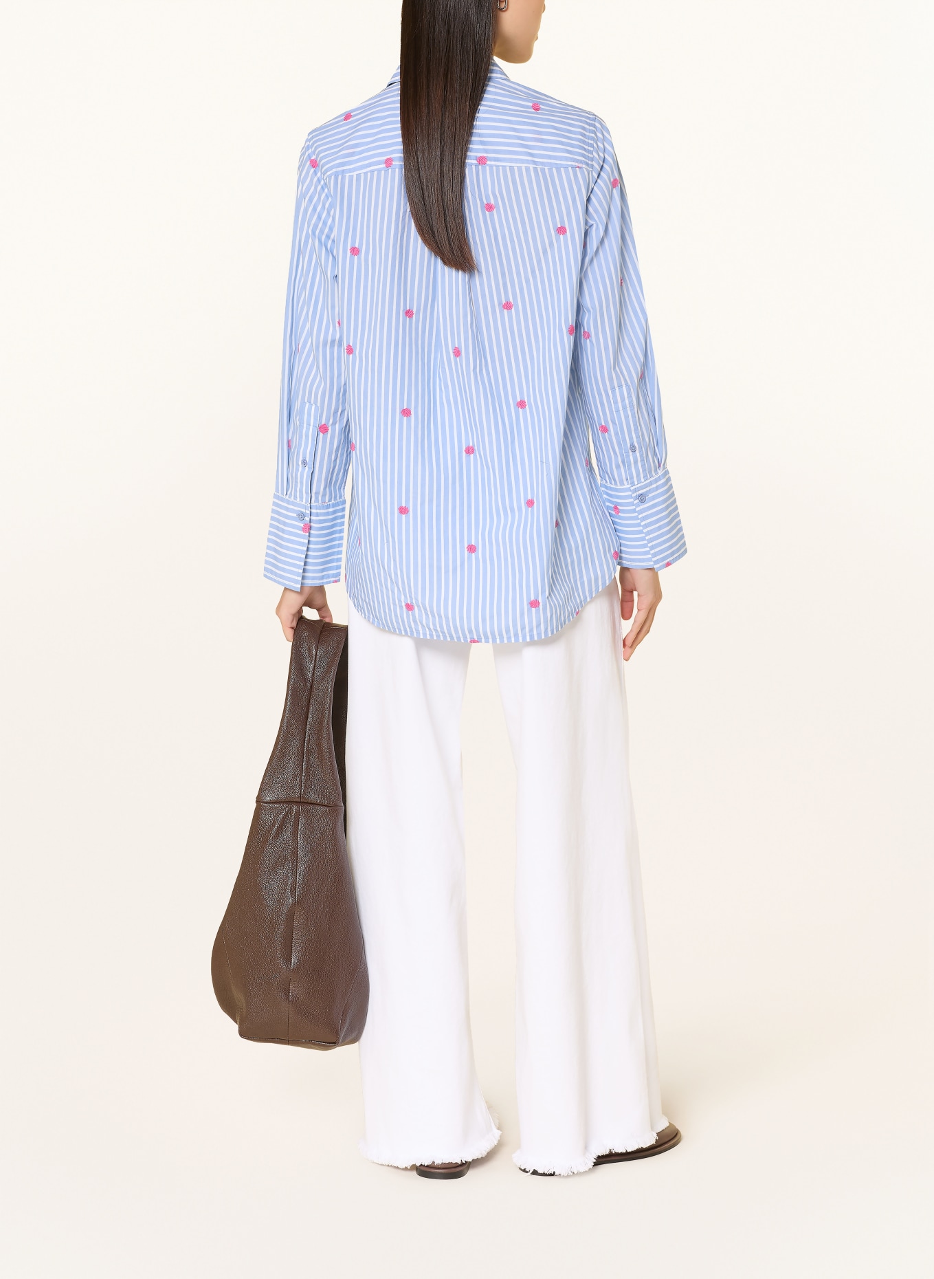 BRAX Košile VIKI: TMAVĚ MODRÁ / RŮŽOVÁ / BÍLÁ