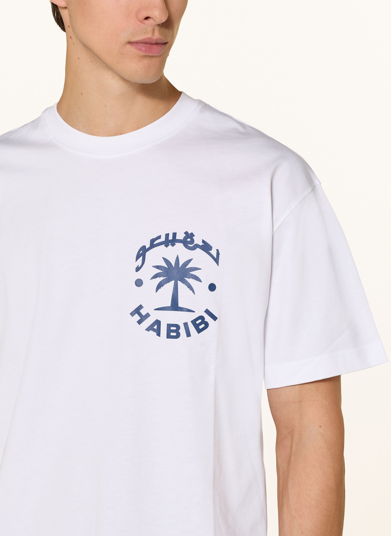 STRELLSON T-Shirt: WEISS / DUNKELBLAU