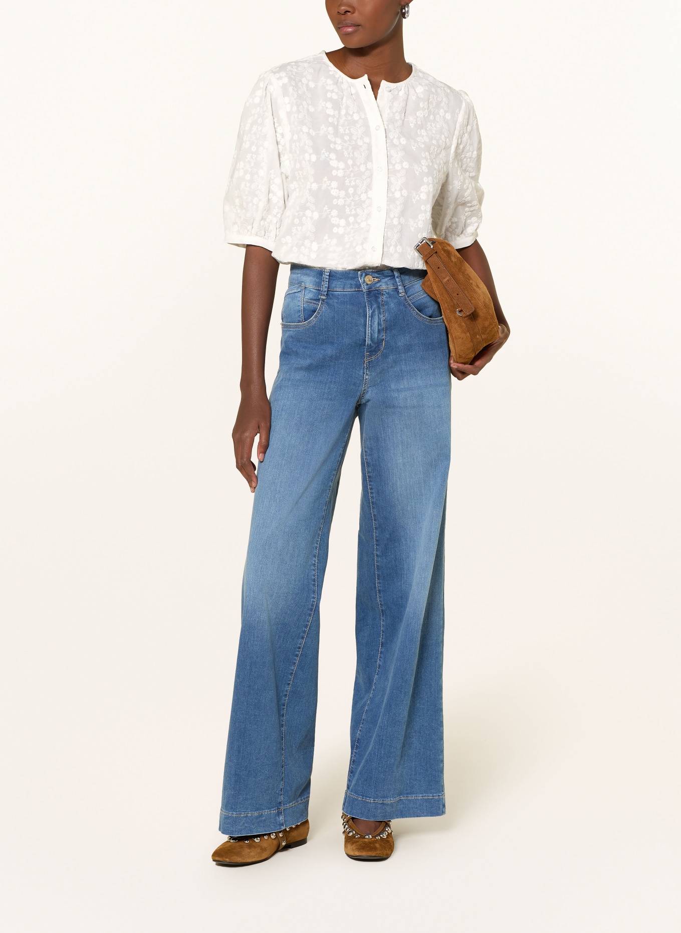 BRAX Bluse VEA mit 3/4-Arm: WEISS