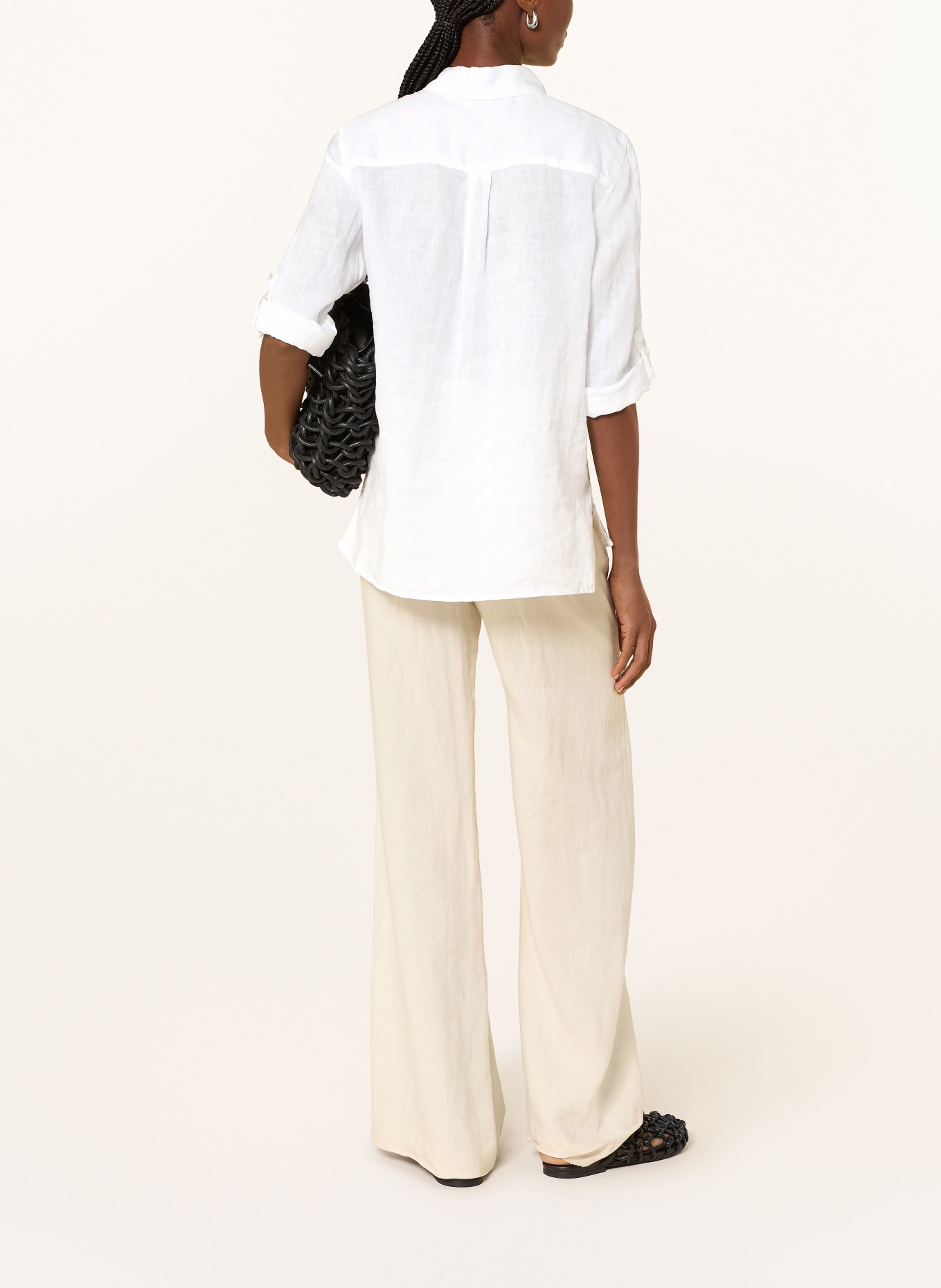 BRAX Hemdbluse VICKI aus Leinen mit 3/4-Arm: WEISS