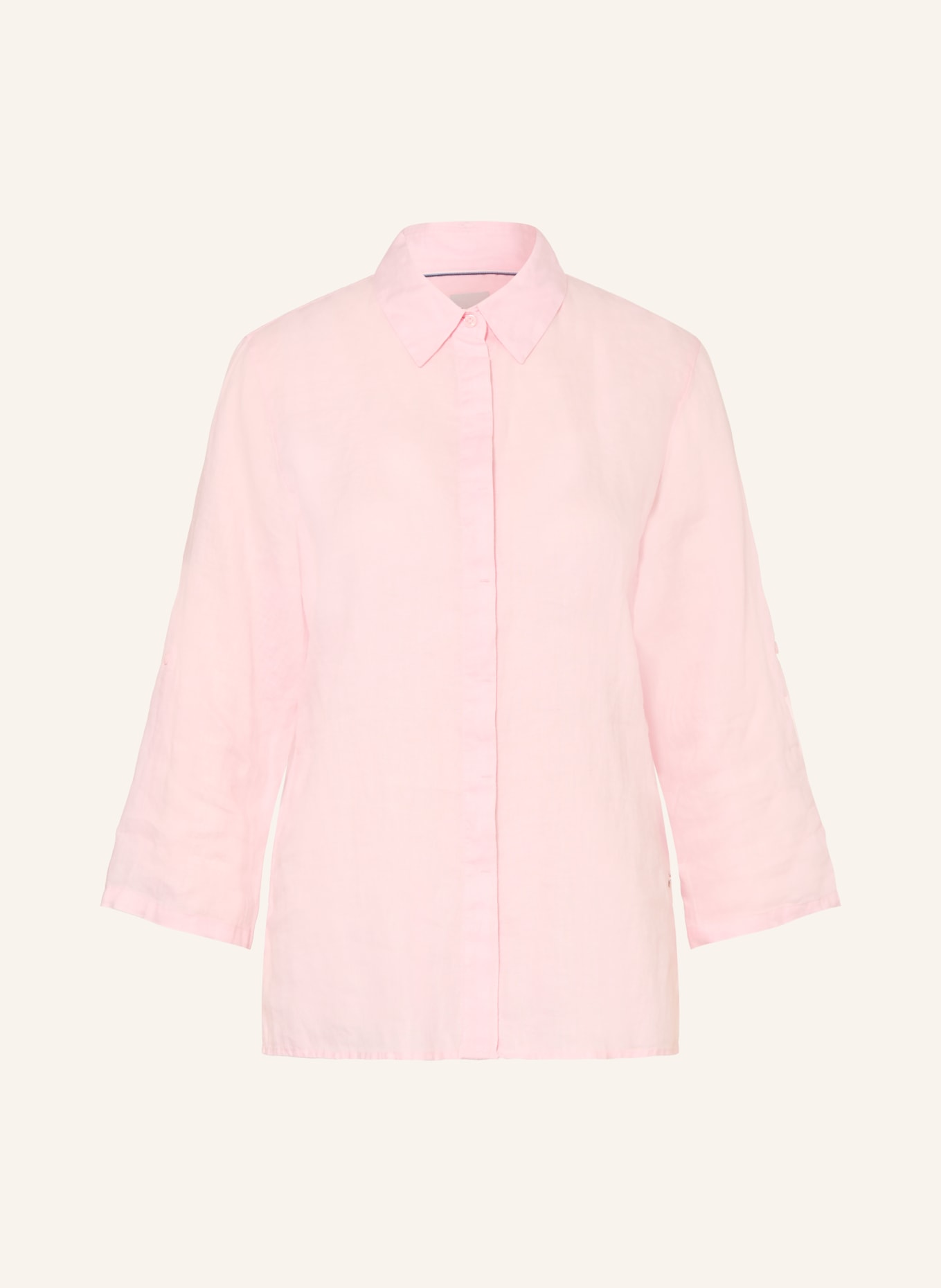 BRAX VICKI linen shirt blouse with 3/4 sleeves: LIGHT PINK