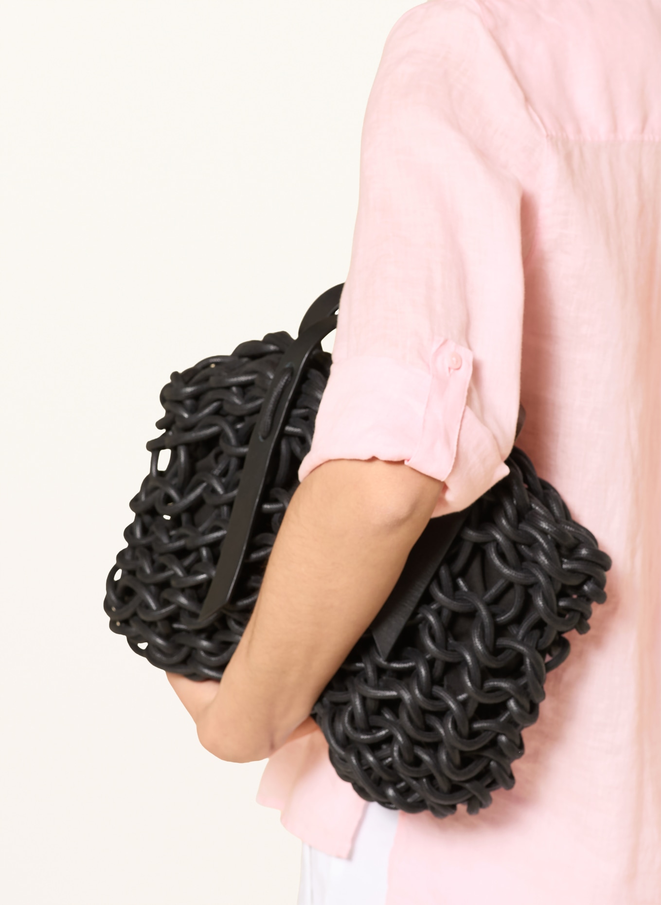 BRAX VICKI linen shirt blouse with 3/4 sleeves: LIGHT PINK