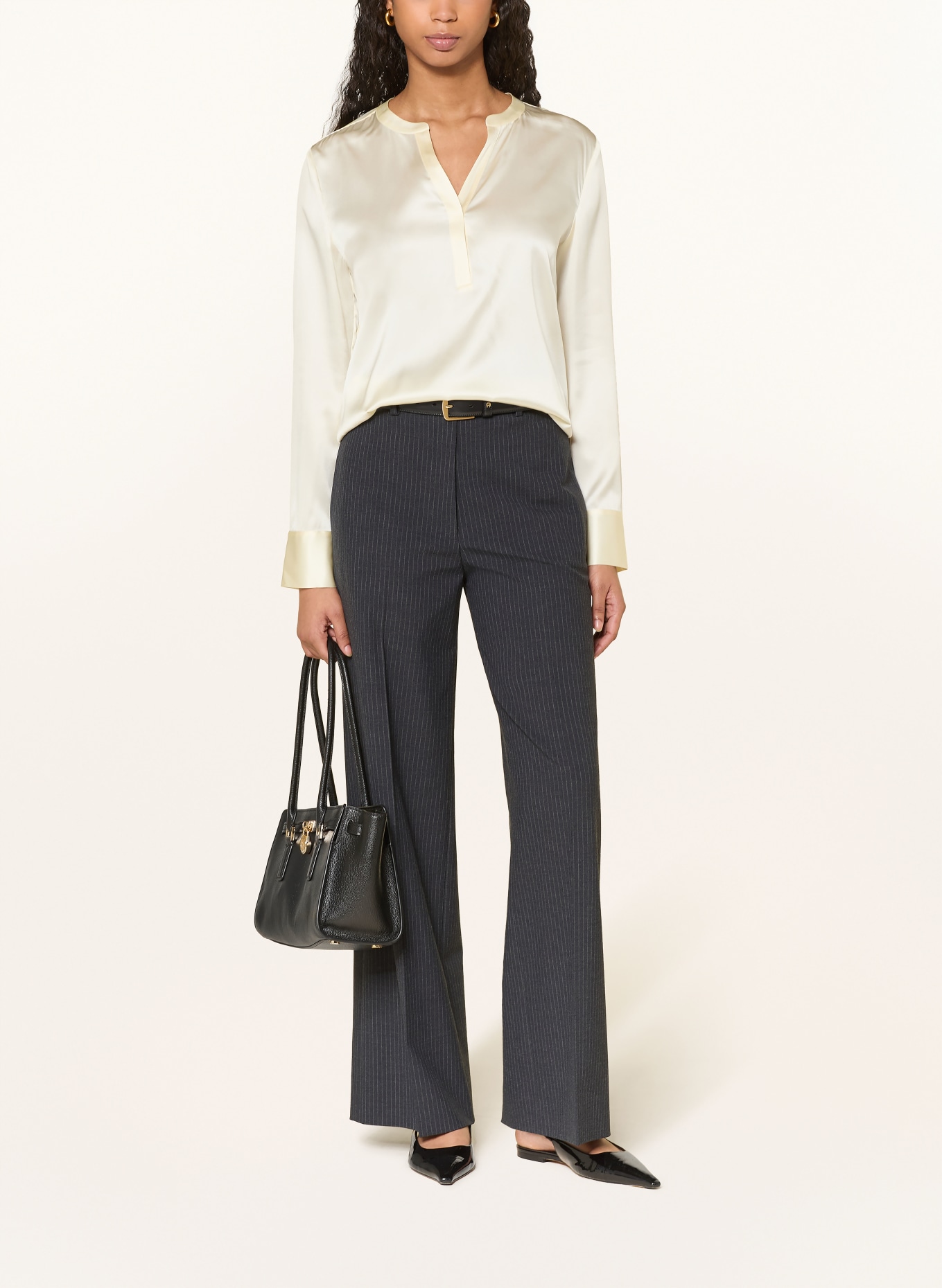 HERZENS Hedvábná halenka: KRÉMOVÁ