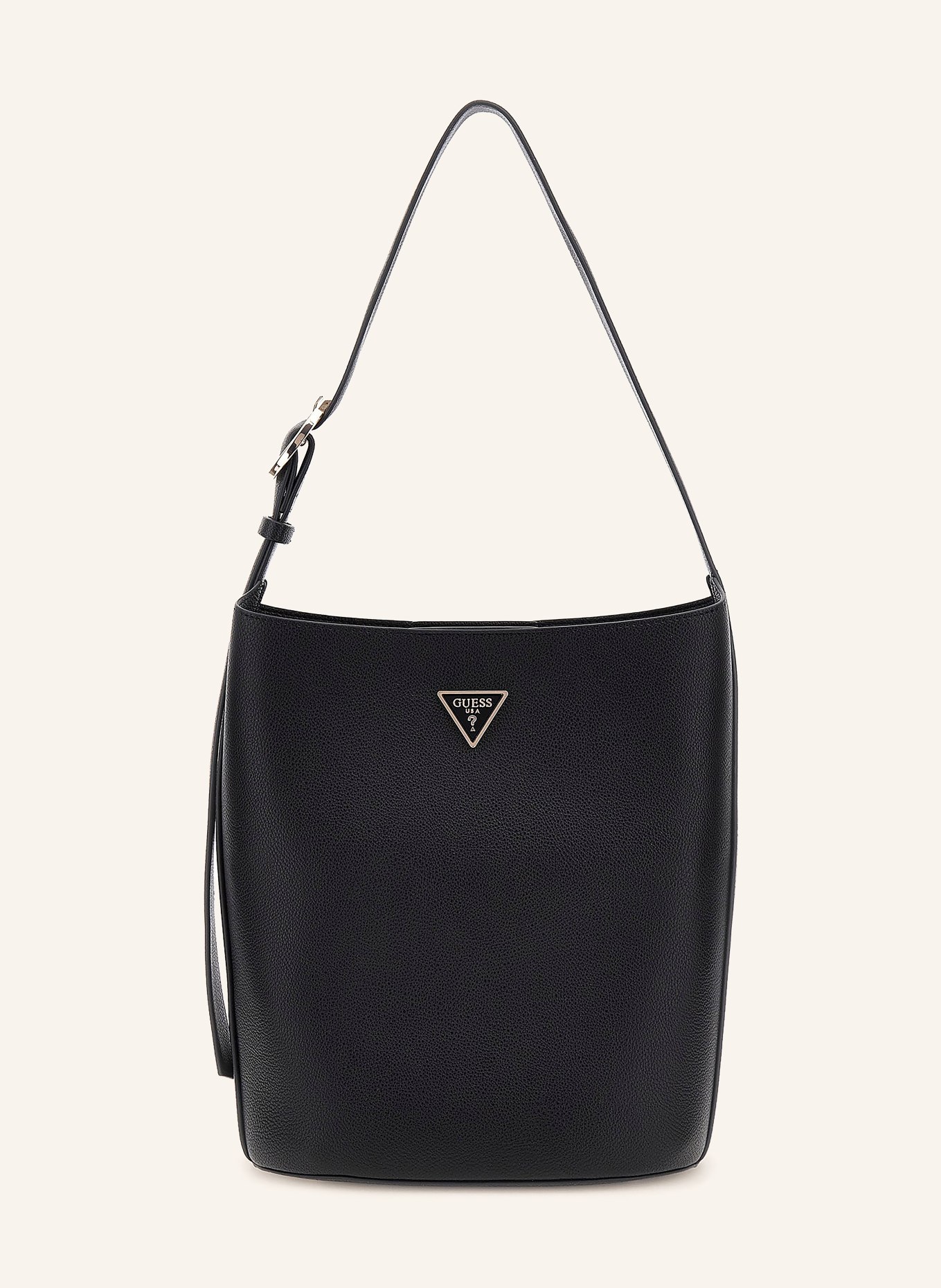 GUESS MERIDIAN drawstring bag with pouch: BLACK