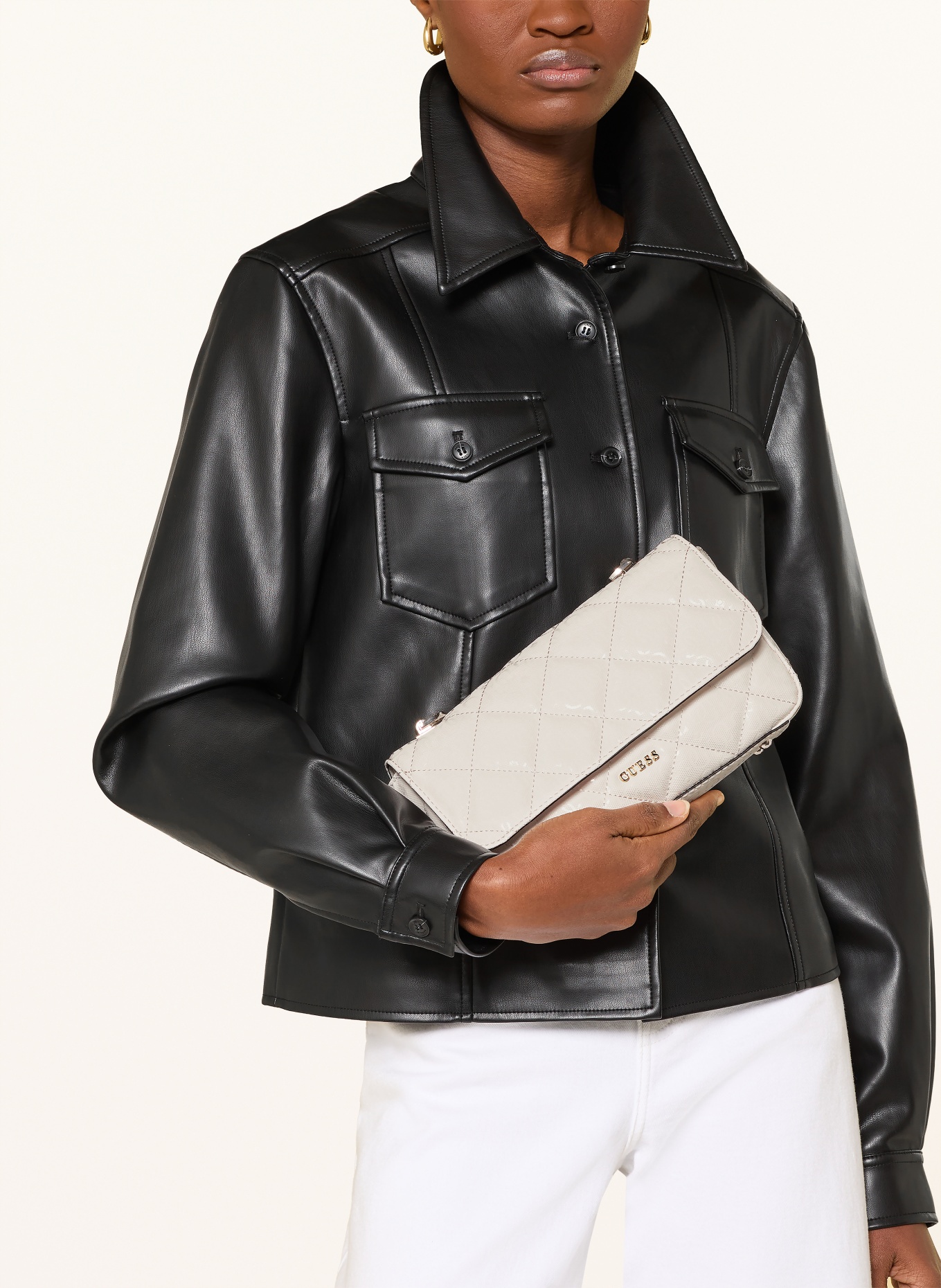 GUESS Sac à main LIBBY: BLANC