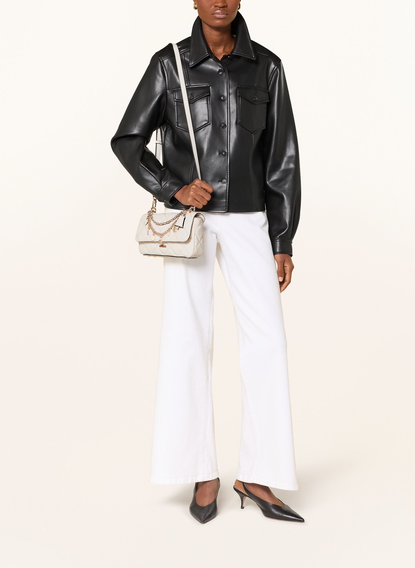 GUESS Sac à main LIBBY: BLANC