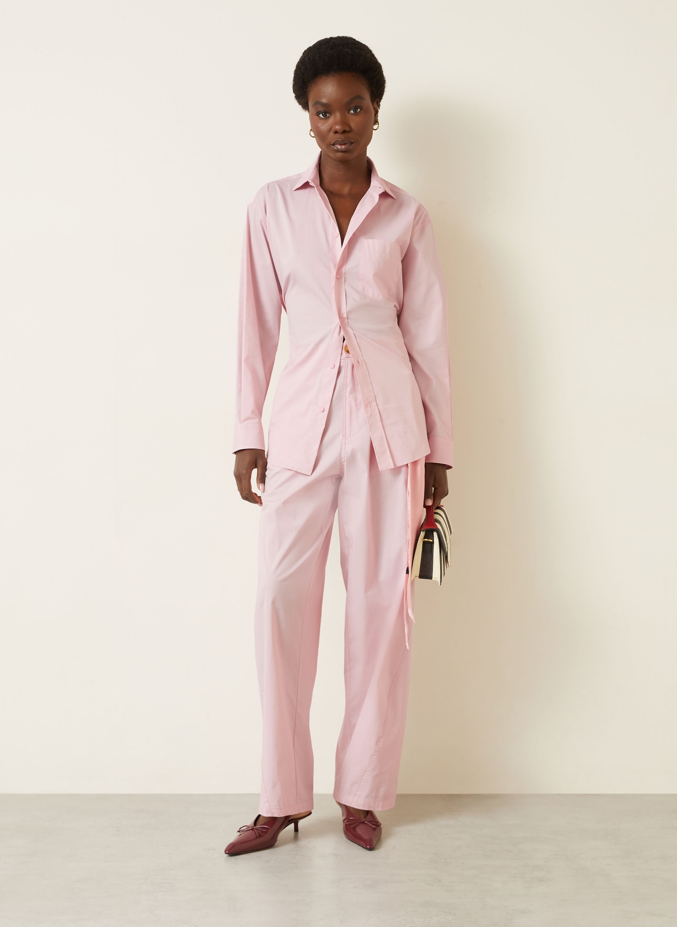 DARKPARK Marlenehose PHEBE: HELLROSA