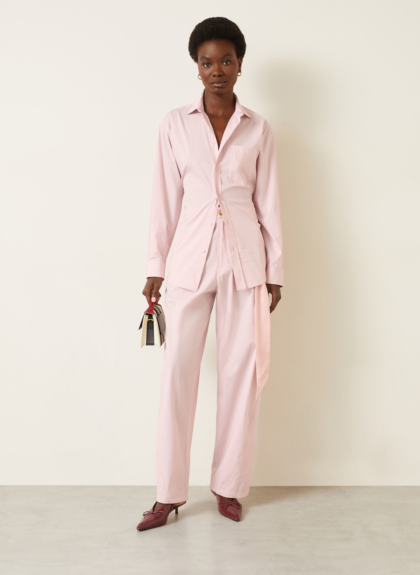 DARKPARK Hemdbluse ANNE: HELLROSA