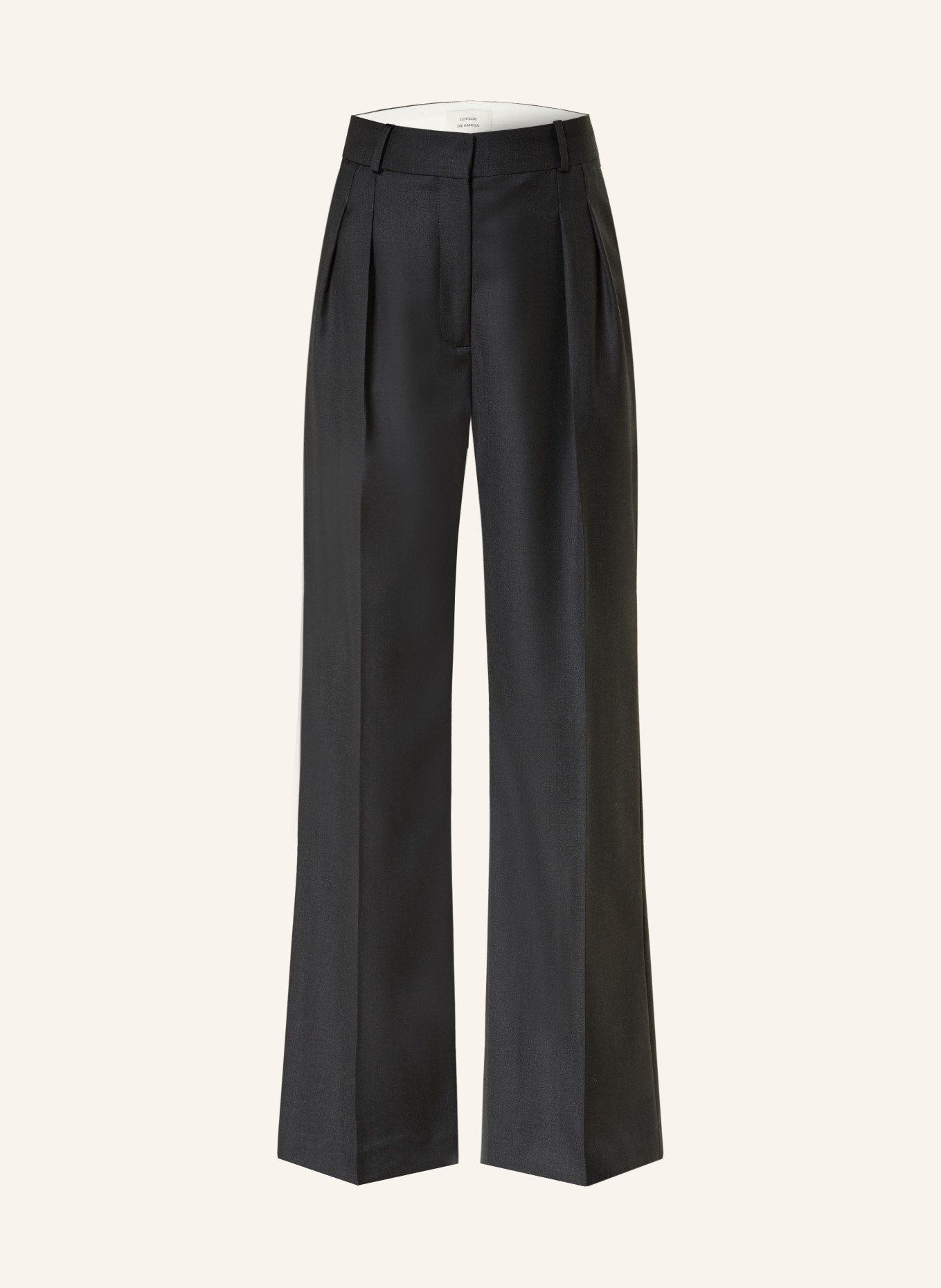 LOULOU DE SAISON Spodnie Marlene SBIRU: CZARNY