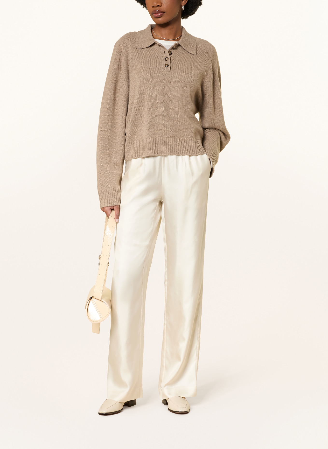 LOULOU DE SAISON Seidenhose ALERA: CREME